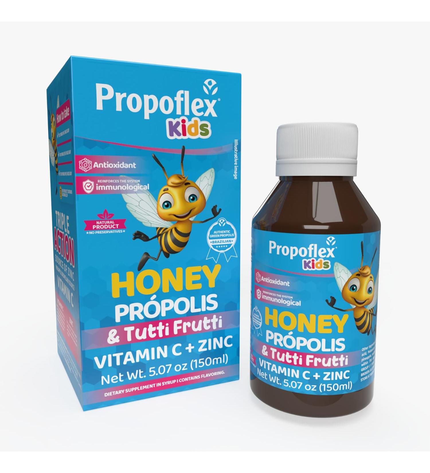 Beelife Bee Propolis Cough Syrup for Kids | Triple-Action Natural Formula with Brazilian Green Propolis Zinc Bromelain & Vitamin C - Immunity Support - 150 ml - Buy Online on GoSupps.com