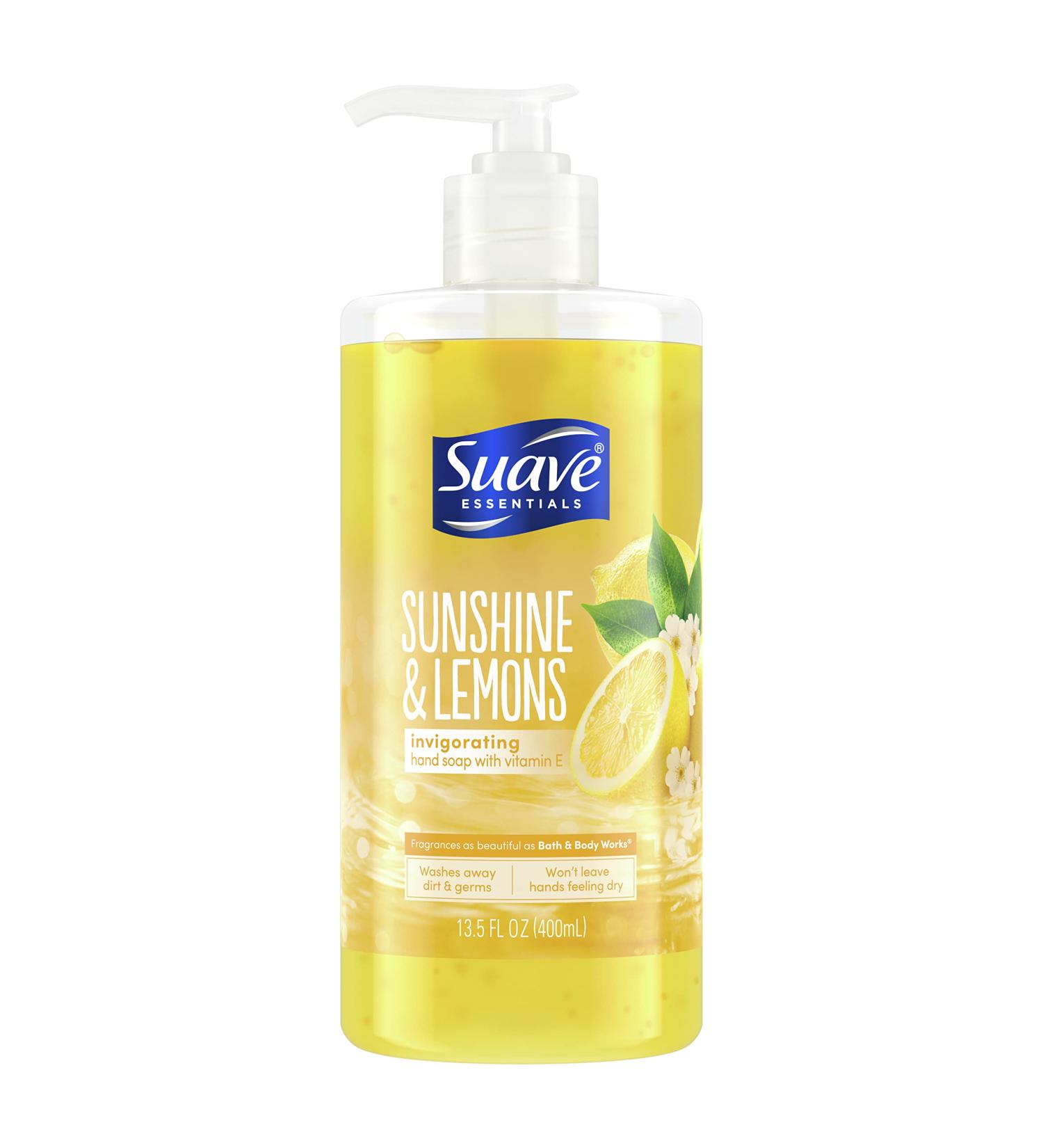 Suave Invigorating Liquid Hand Soap - Sunshine & Lemons 13.5 oz | Gentle Wash for Dirt & Germs Moisturizing Formula - Buy Online on GoSupps.com