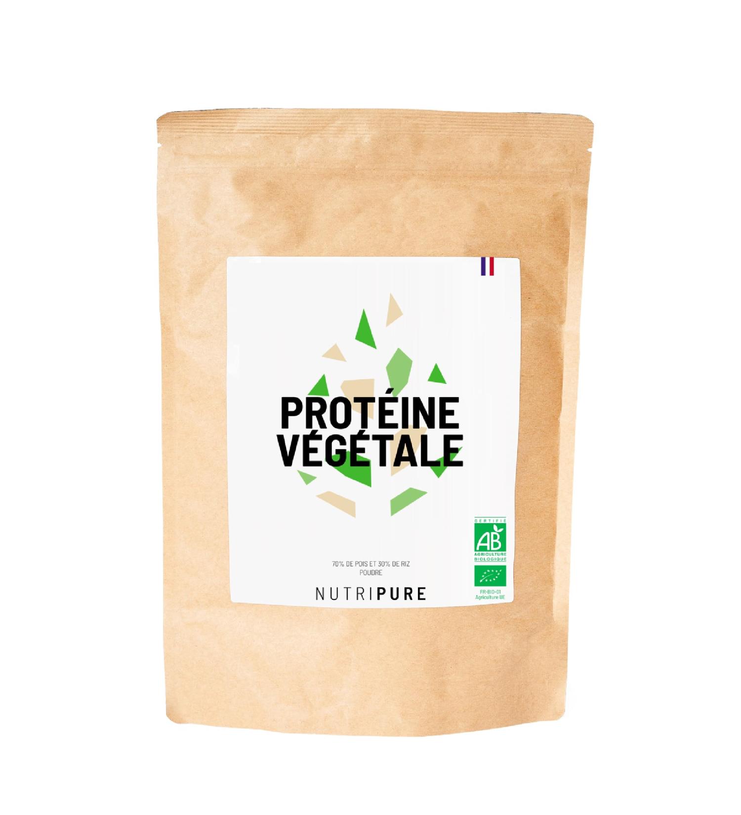 NUTRIPURE - ORGANIC VEGAN Protein PACK 1 kg - Nature - Sports & Bodybuilding Supplement - Vegetable Pea and Rice Protein BCA - Buy Online on GoSupps.com