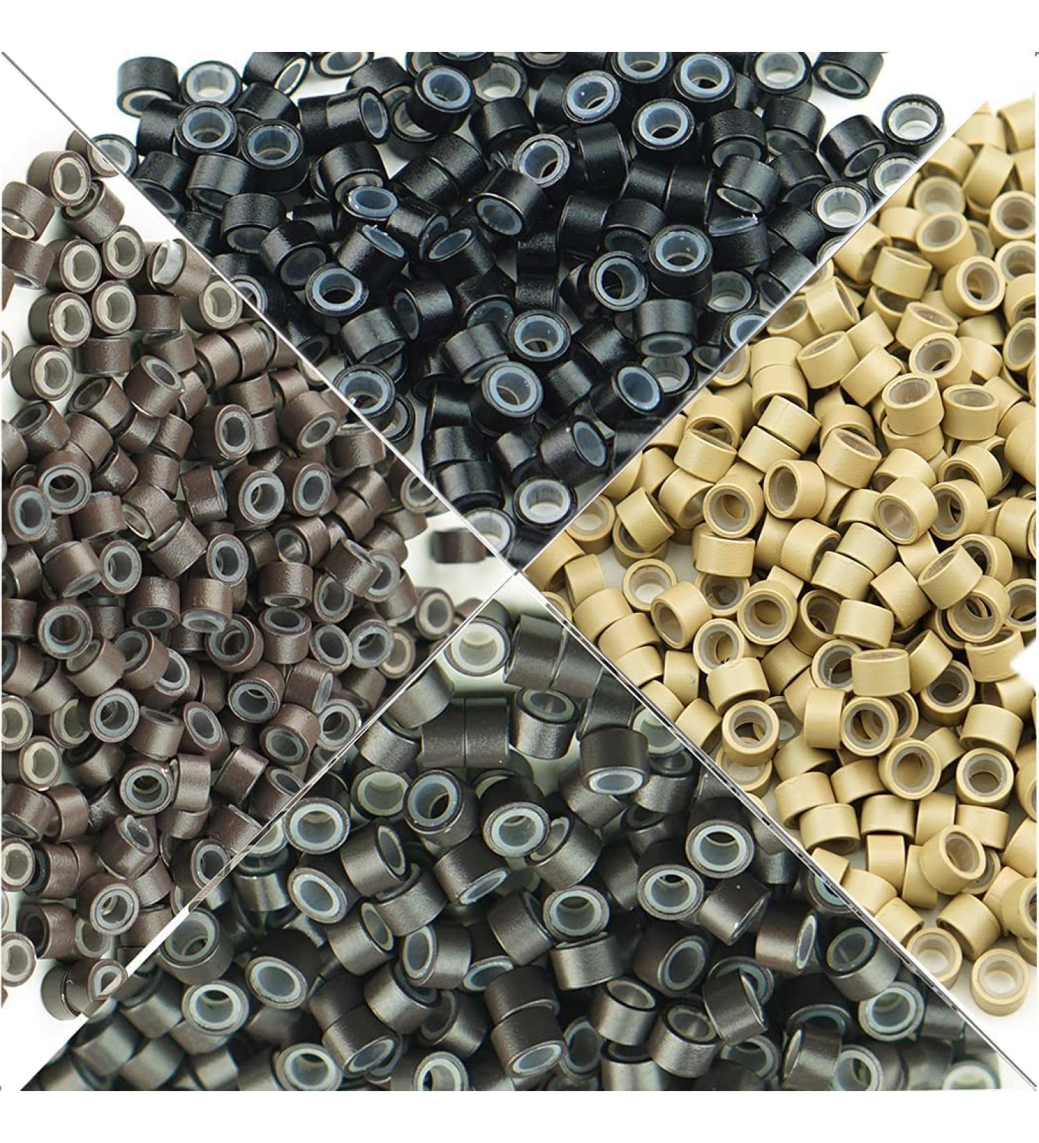 KOCONI 1000 Pcs 4.0mm #13 Light Blond Silicone Lined Micro Rings for Prebond Hair Extensions - Buy Online on GoSupps.com