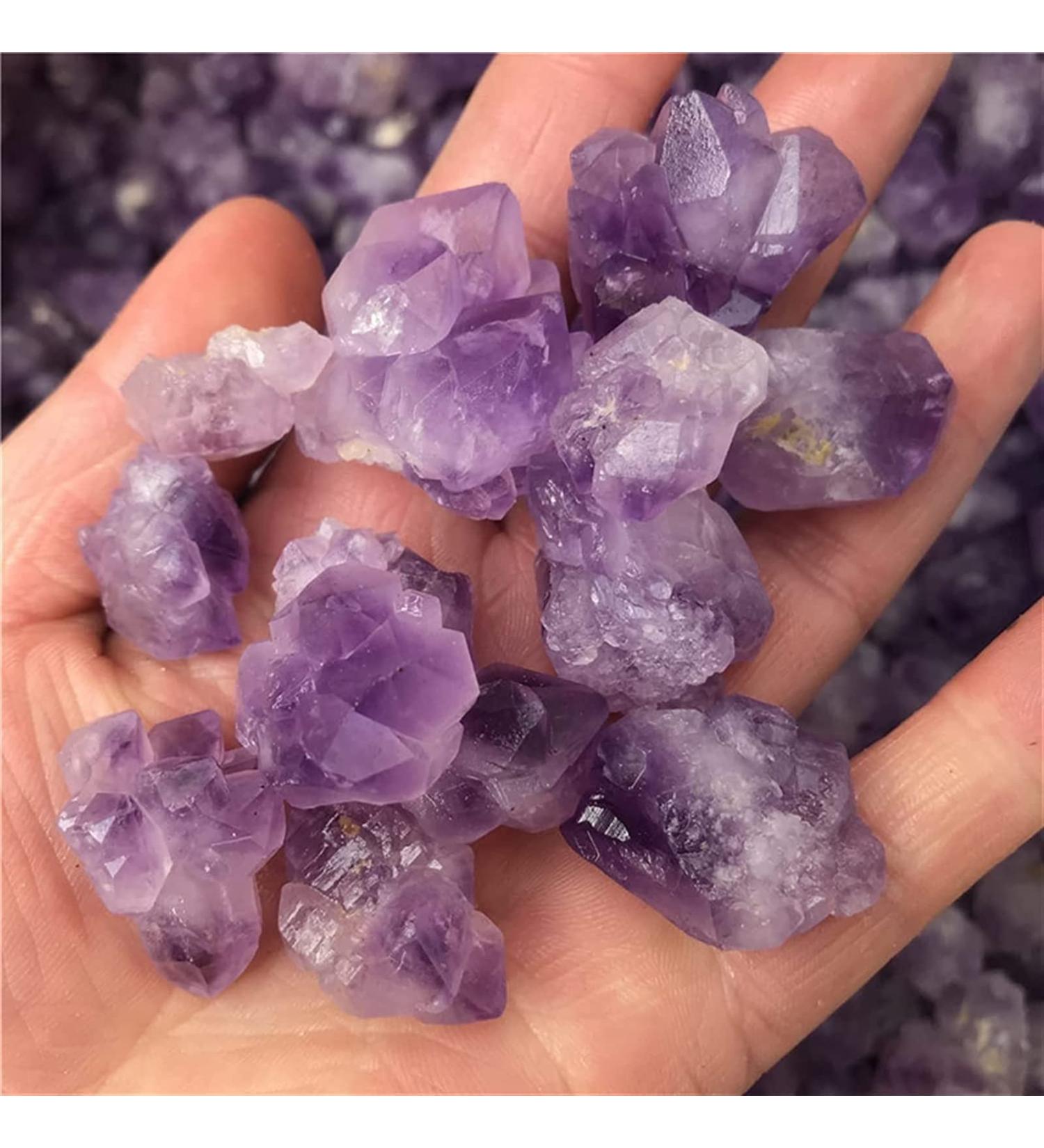 Amethyst Rough Stone 1 kg Stone Natural Purple Amethyst Crystal Flower Reiki Rough Amethyst - Buy Online on GoSupps.com