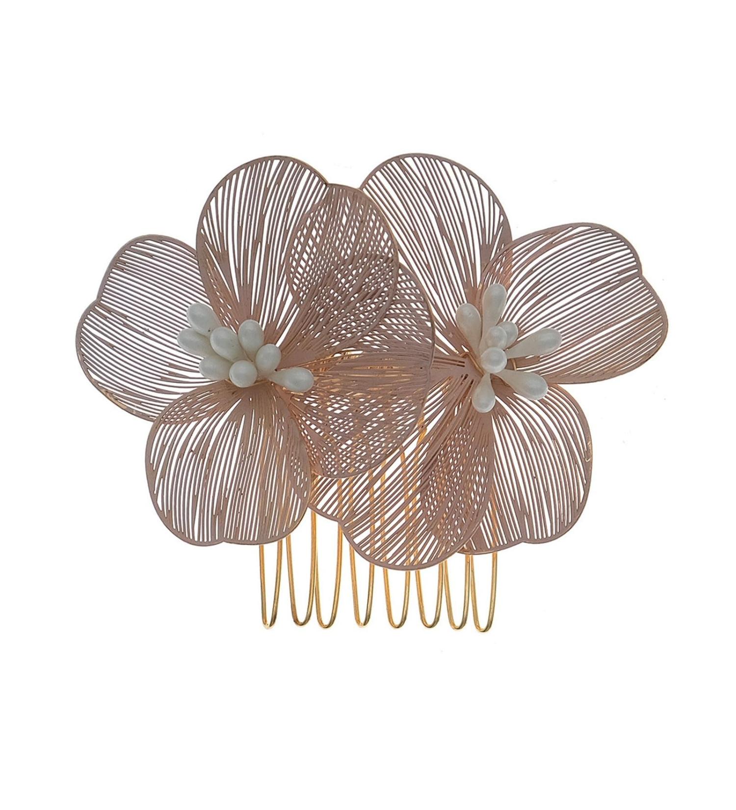 Bridal Wedding Hair Comb Bridal Wedding Hair Vintage Plate Hair Comb Vintage Headdress for Women and Girls 7x5.5cm Gold - Buy Online on GoSupps.com