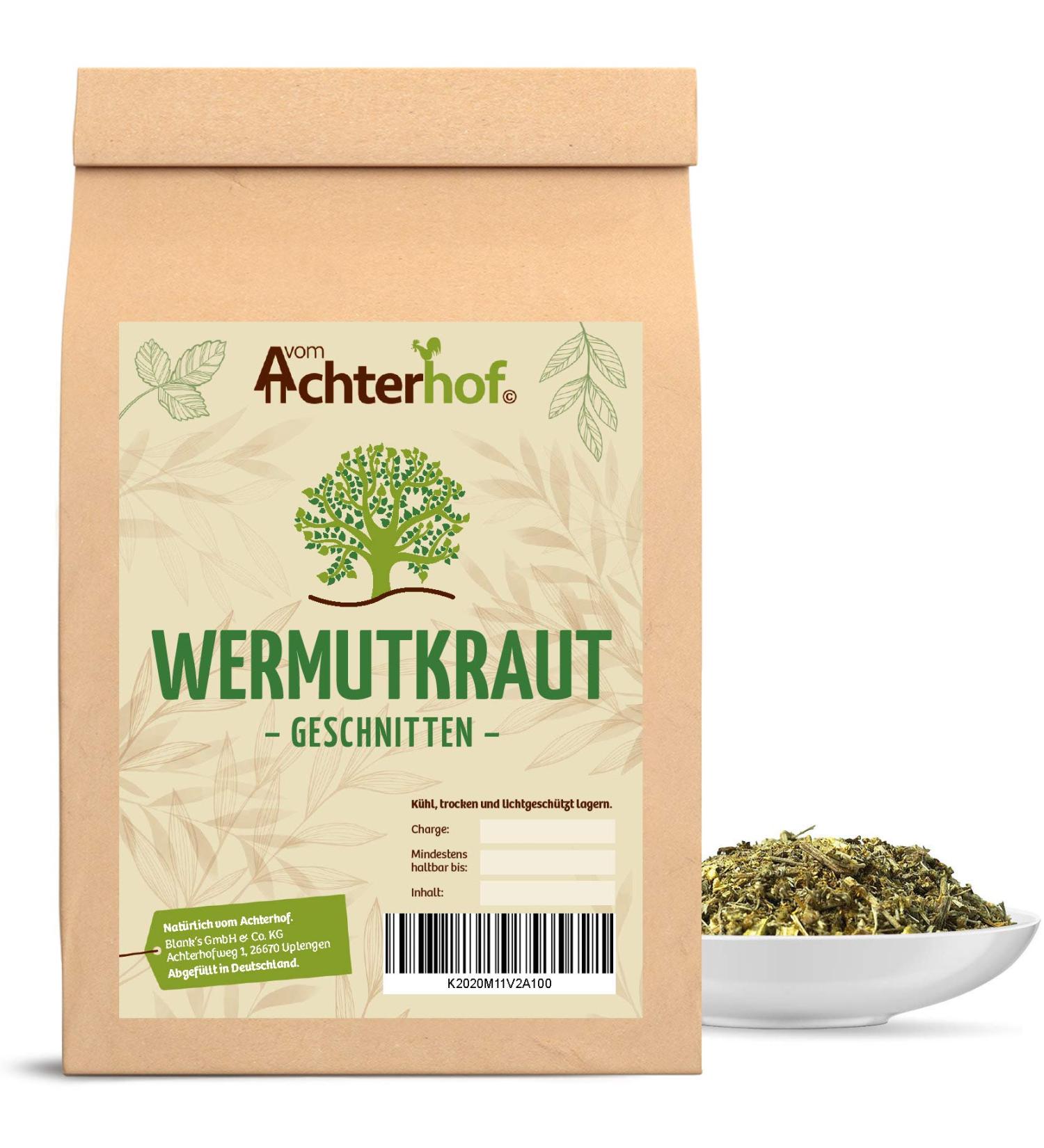 Wermungskraut Cut 1000g - Bitter Herb for Tea & Seasoning | Achterhof 1 kg Pack - Aromatic Warmraut Tea - Buy Online on GoSupps.com