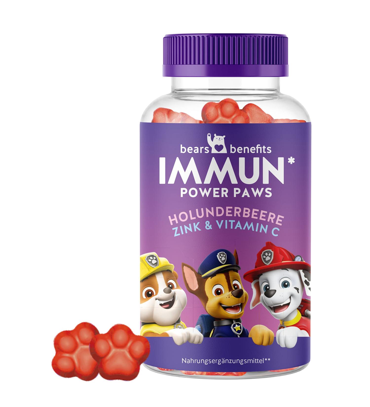 Buy Paw Patrol Kinder Vitamin Gummy Bears | Vitamin C & Zinc | 2-Month Supply | Cold Season Support for Kids - Buy Online on GoSupps.com