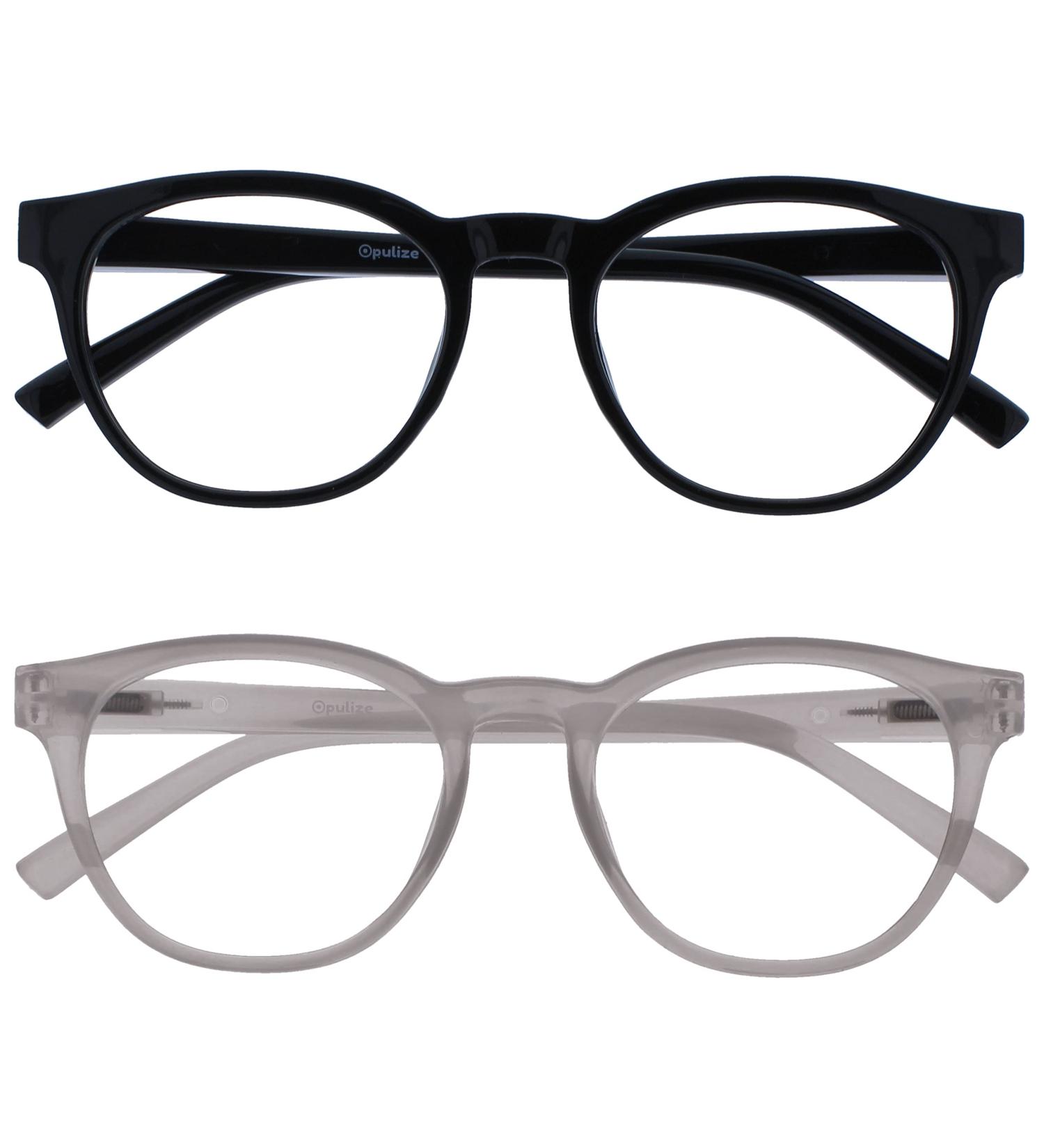 Opulize Blu Reading Glasses - Blue Light Filter 2-Pack for Men & Women | Cool Design Optimal Comfort +0.00 Diopters - Buy Online on GoSupps.com