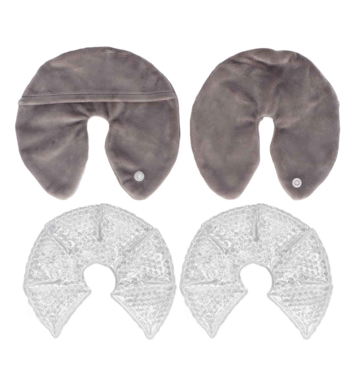2-Part Breast Packs with Soft Covers - Hot Cold Gel Pads for Relaxation Pain Relief & Increased Milk Production | International Shipping - Buy Online on GoSupps.com