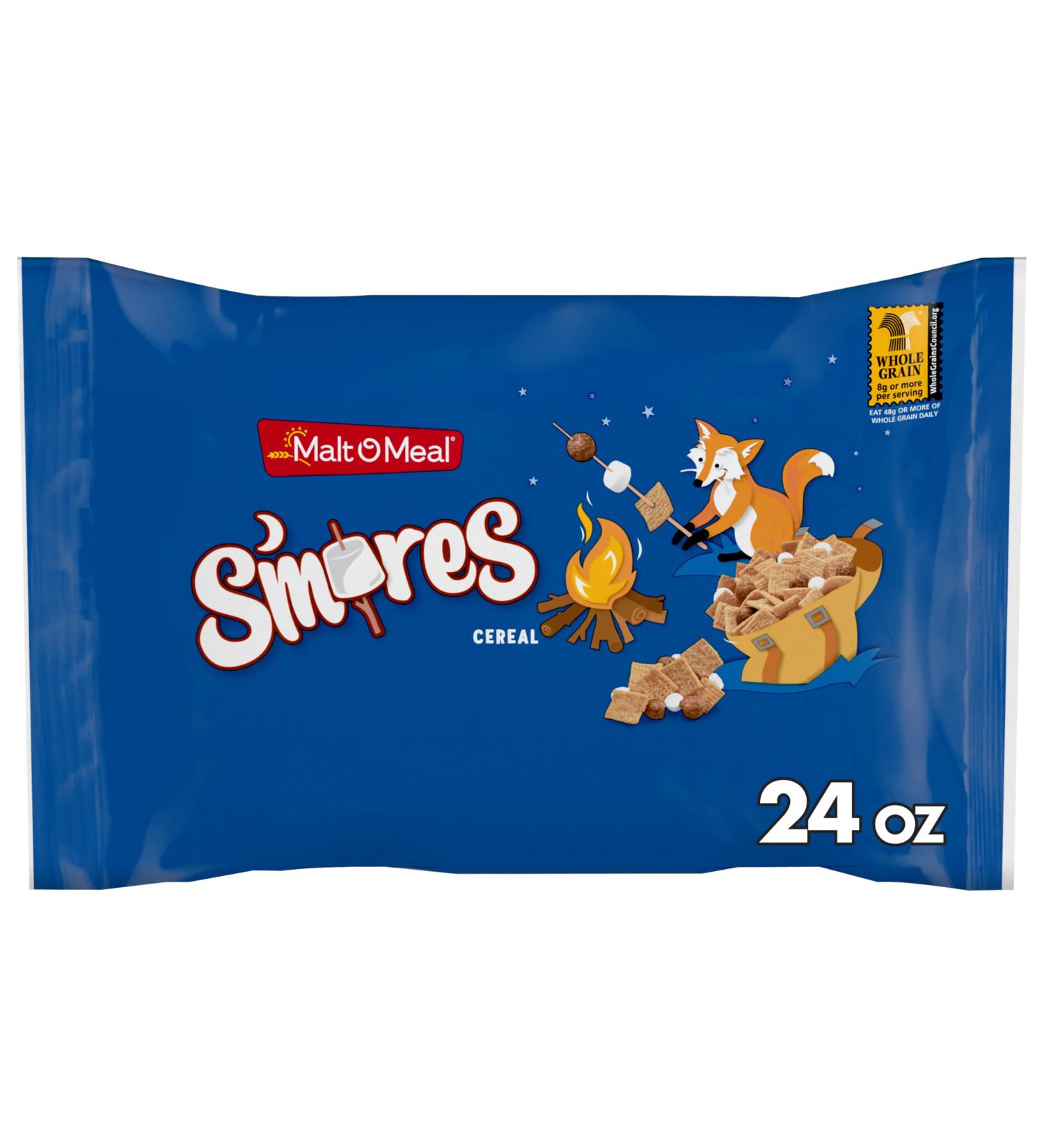 Malt-O-Meal S'mores C r ales de petit-d jeuner c r ales Smores avec carr s au miel Graham houpp es au chocolat et morceaux de guimauve grandes c r ales pour la famille 700 4 g sac de c r ales 24 g (Lot de 1) - Buy Online on GoSupps.com