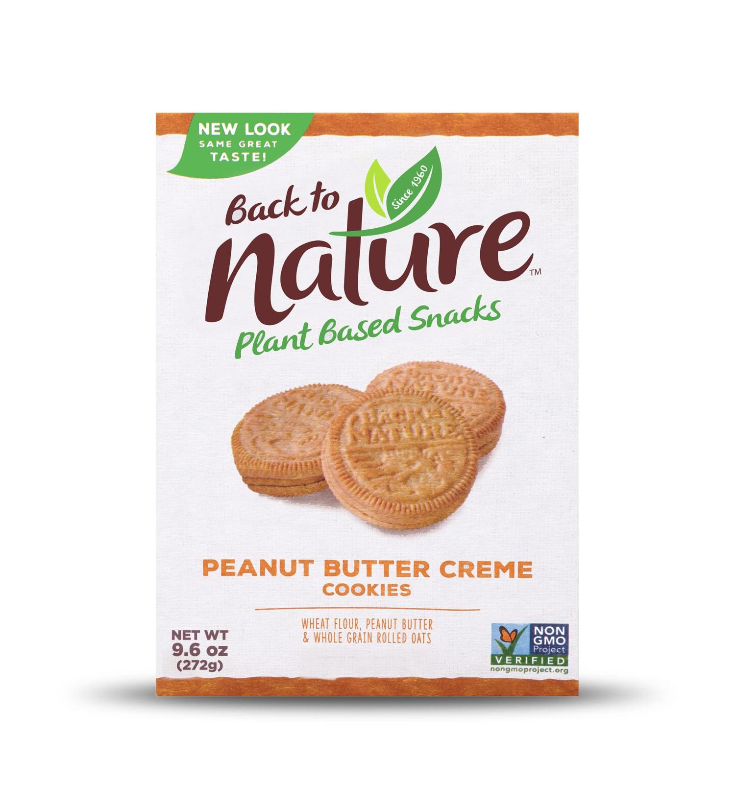Back to Nature Non-GMO Peanut Butter Creme Cookies - 9.6 oz (Pack of 6) - Buy Online on GoSupps.com