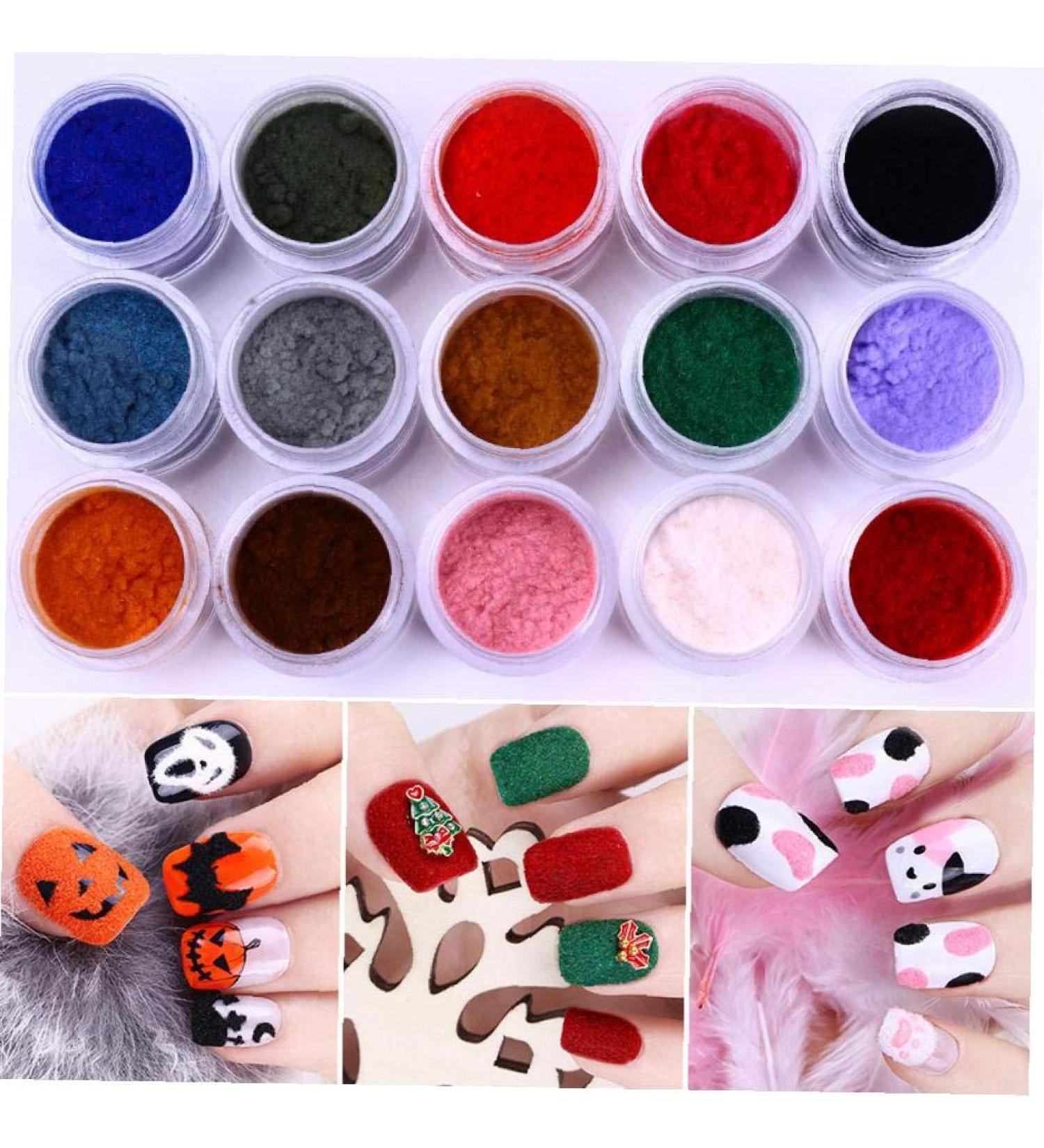 10ml Velvet Flocking Powder Nail Art Polish for Women | Manicure Tools | Random Color - Buy Online on GoSupps.com