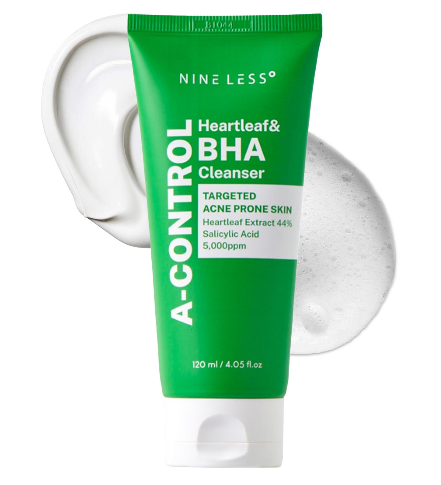 NINELESS A-Control Heartleaf & BHA Cleanser Korean Exfoliating Face Wash with Salicylic Acid for Clear Skin Blackhead Remover Deep Pore Cleansing 4.05oz. - Buy Online on GoSupps.com