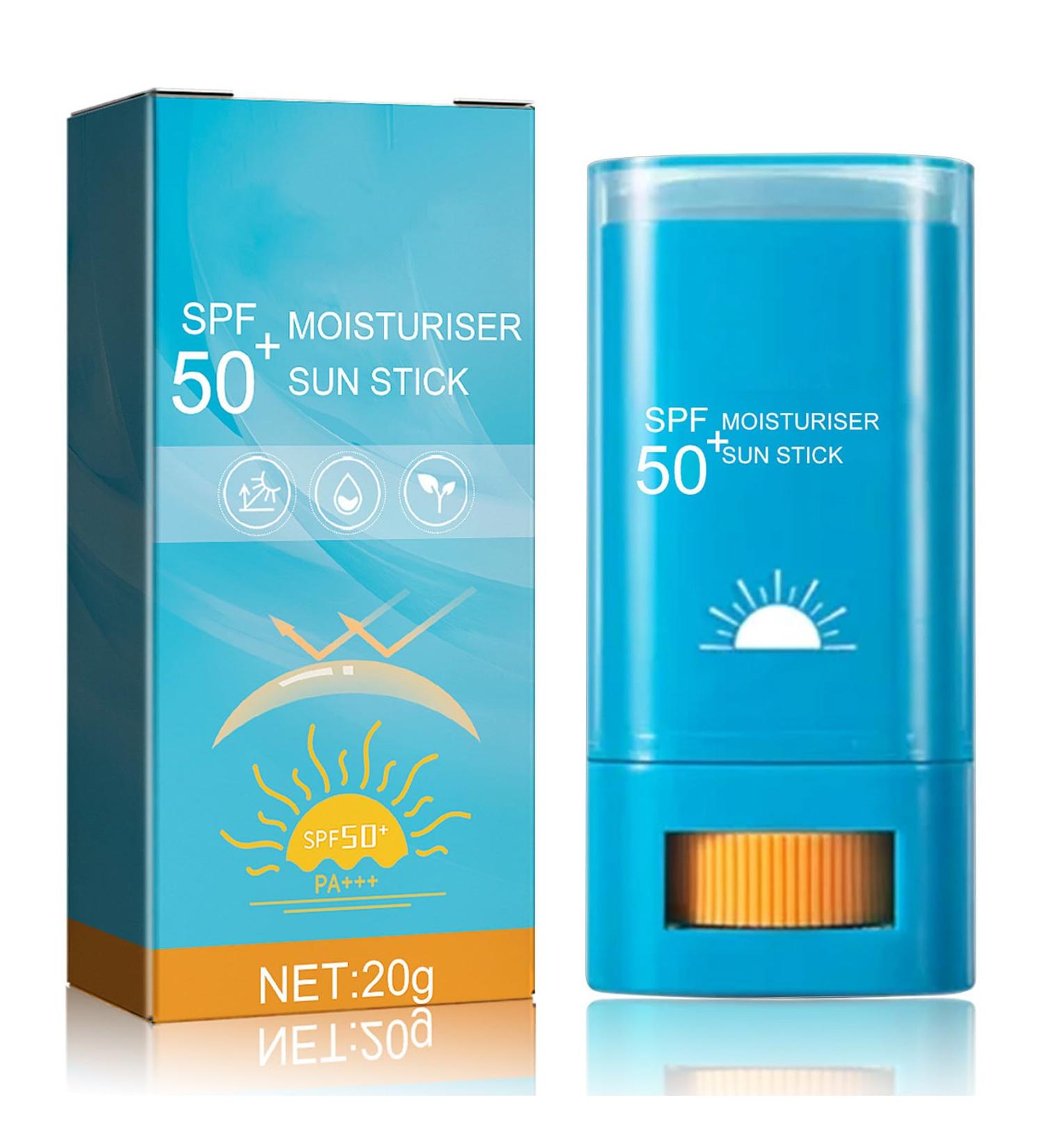 Buy Sunscreen Stick SPF 50+ - Lightweight Water Resistant Face Sunscreen for All Skin Types - Effective UV Protection & Moisturizing | International Shipping - Buy Online on GoSupps.com