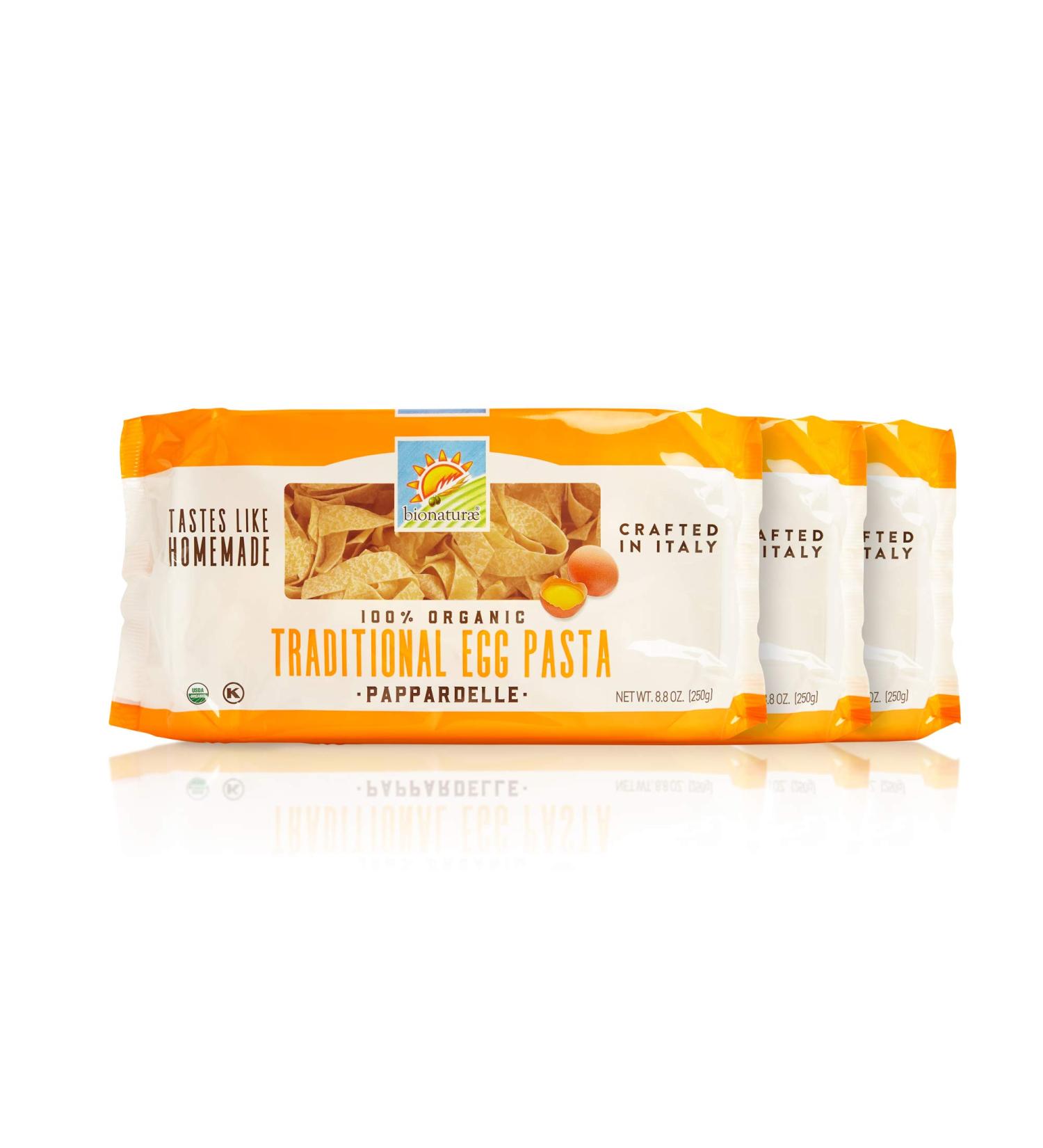 Bionaturae Organic Traditional Egg Pappardelle - 6 Pack, 8.8 oz Each - Buy Online on GoSupps.com