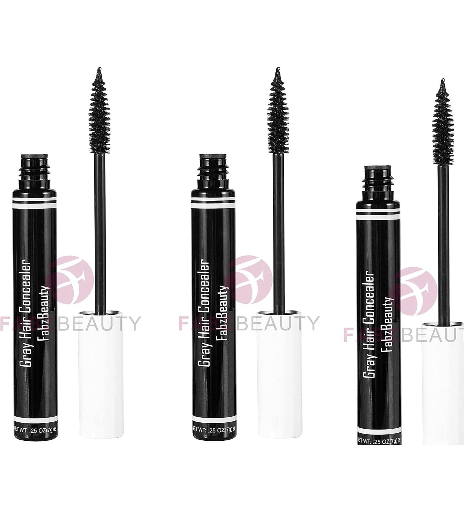 Gray Hair Cover-up Concealer Brush for Men & Women Instantly Covers Your Grey Hairs and Roots - Dark Brown Mascara by Fabz Beauty (Pack of 3) 7 ml (Pack of 3)