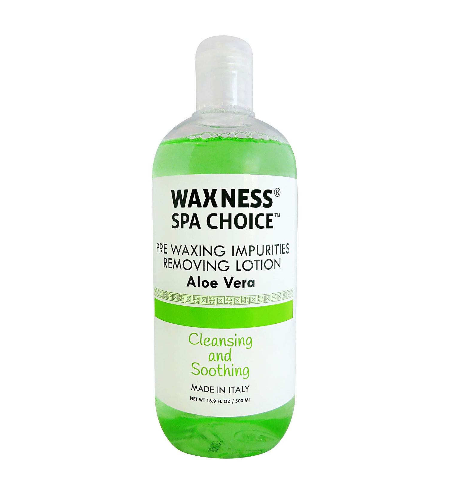 Buy Waxness Spa Choice Pre Waxing Lotion with Aloe Vera - 16.9 fl oz (500ml) | International Shipping Available - Buy Online on GoSupps.com