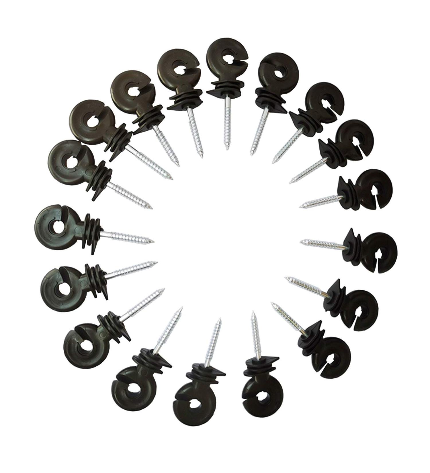 Buy CUKOL 20 PCS Black Isolator Ring for Pasture Fencing - Durable Electric Fence Insulators for Corners & Attachment - Buy Online on GoSupps.com