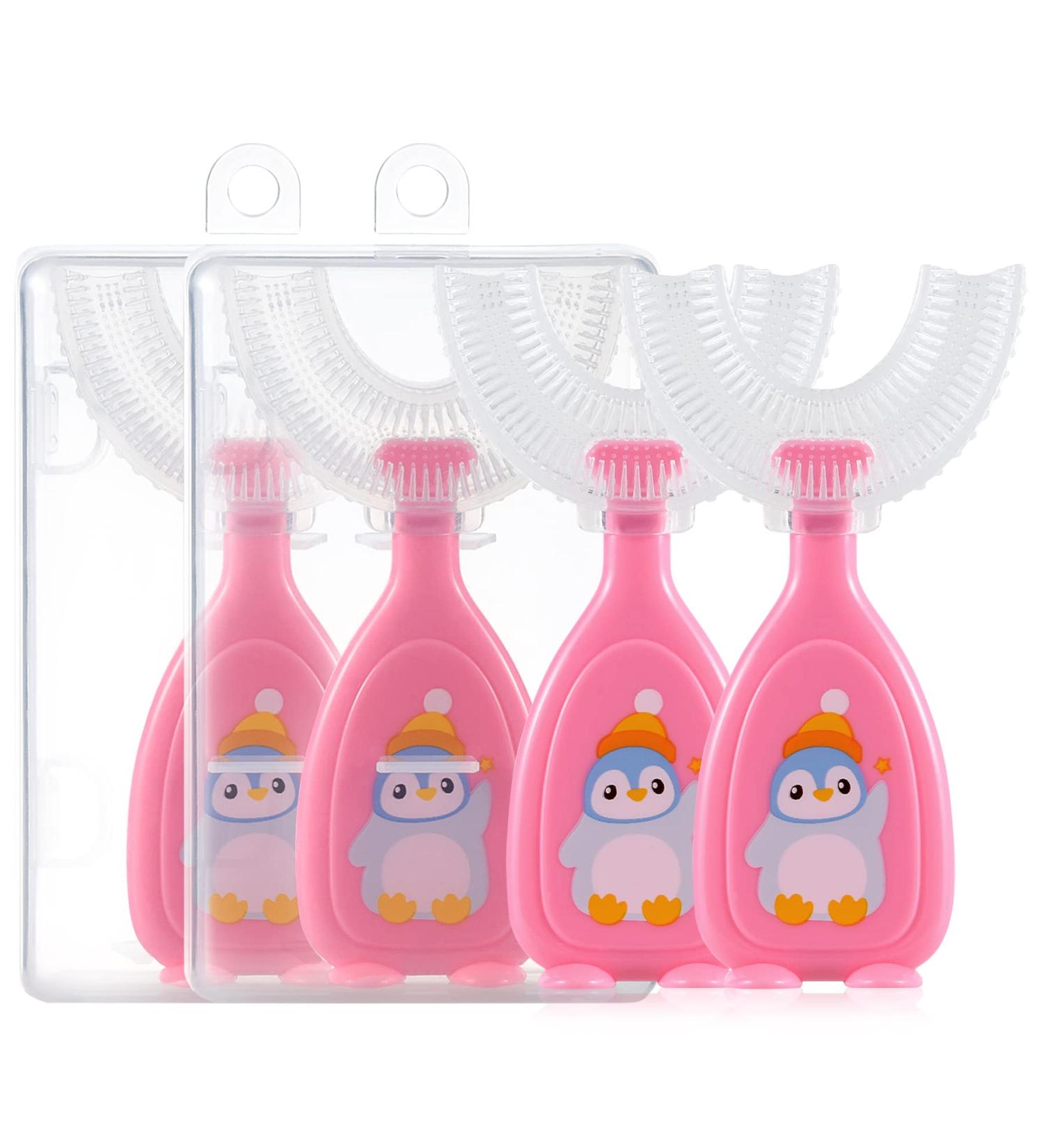 Zuzuxia Kids U-Shaped Silicone Toothbrush for Baby and Toddler - Soft and Food Grade - 360 Degree Cleaning - Buy Online on GoSupps.com