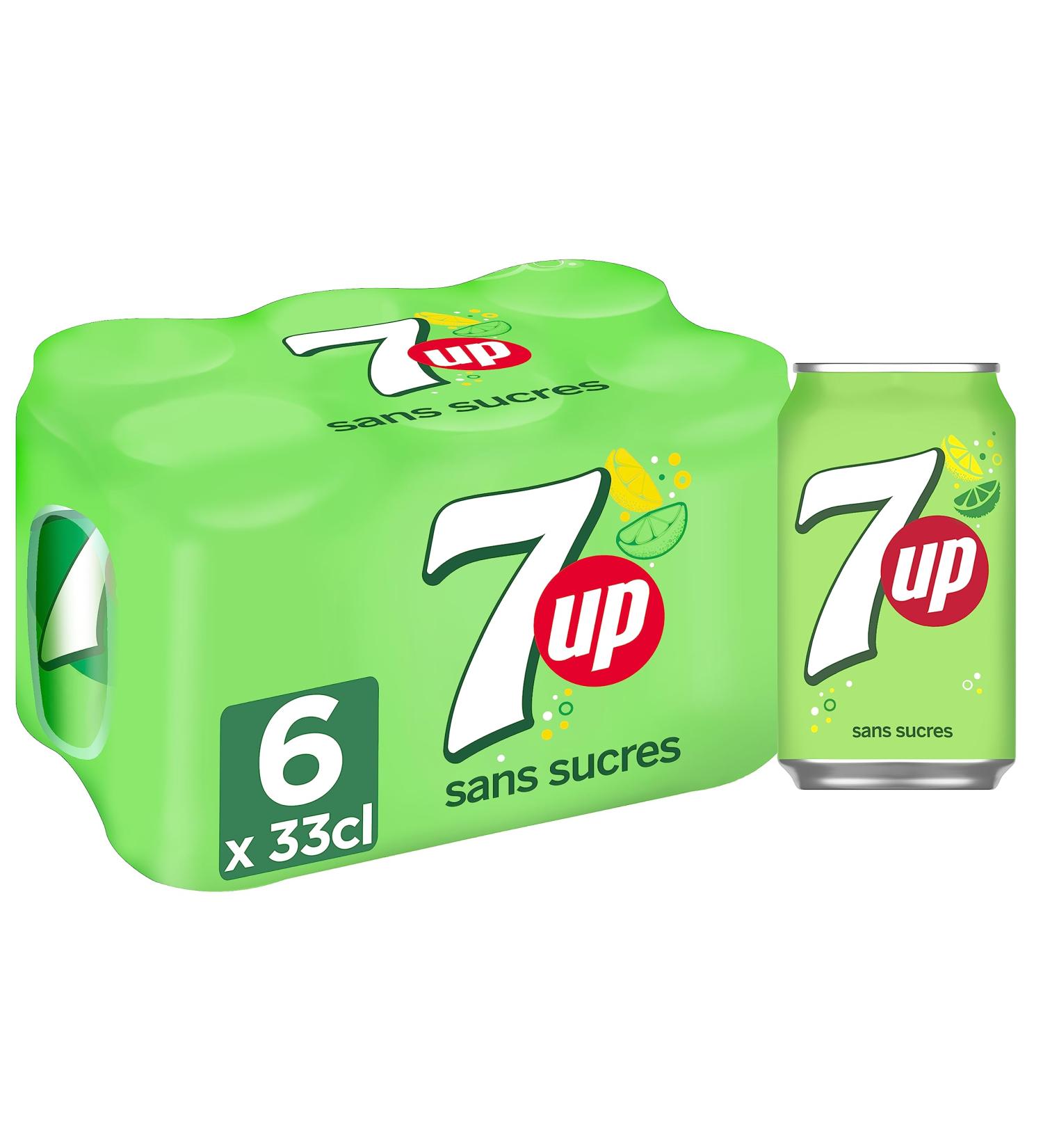 7UP Free Sans Sucres Citron & Citron Vert Canette 6 x 33 cl - Buy Online on GoSupps.com