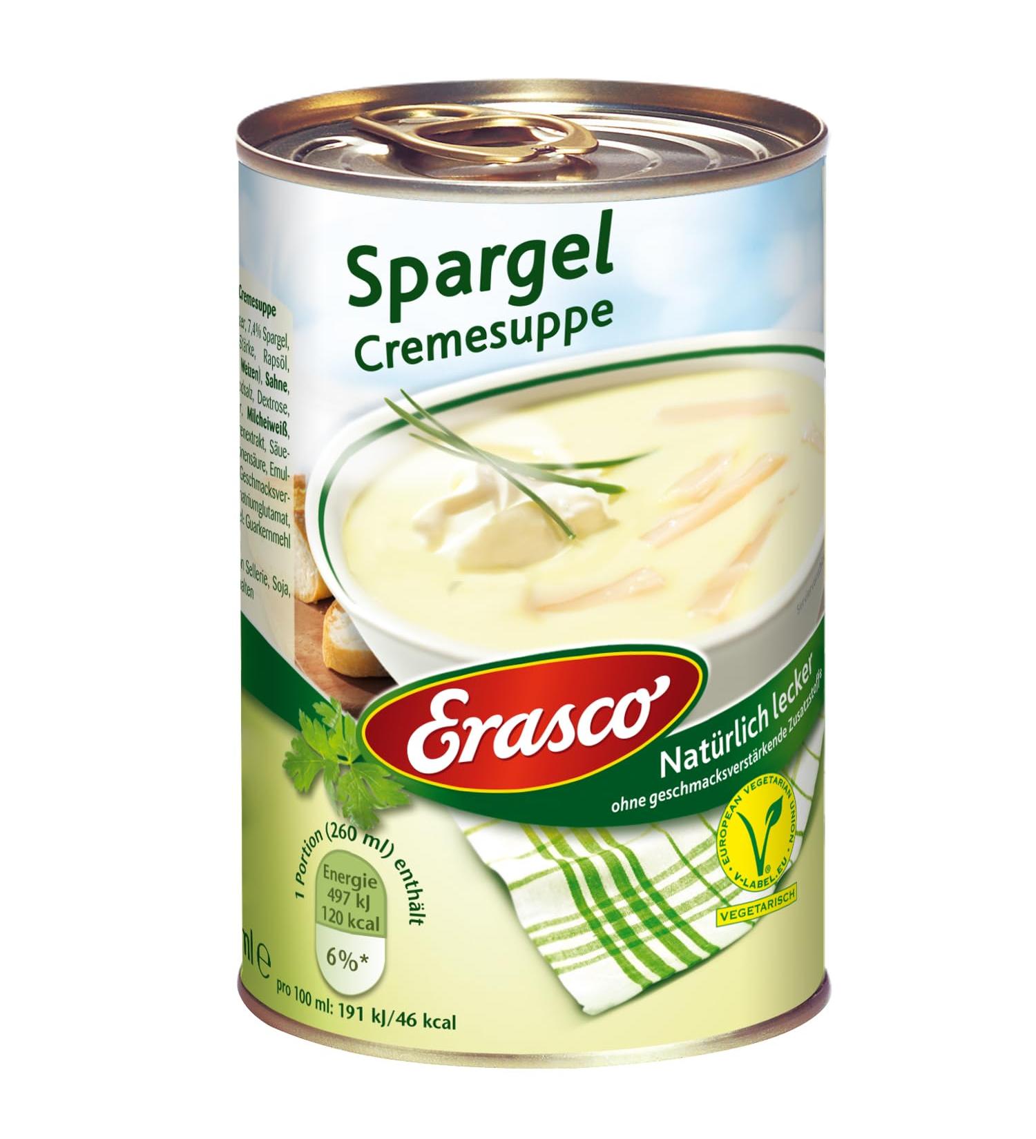 Erasco Asparagus Cream Soup - Pack of 3 (3 x 390 ml) | International Shipping Available - Buy Online on GoSupps.com