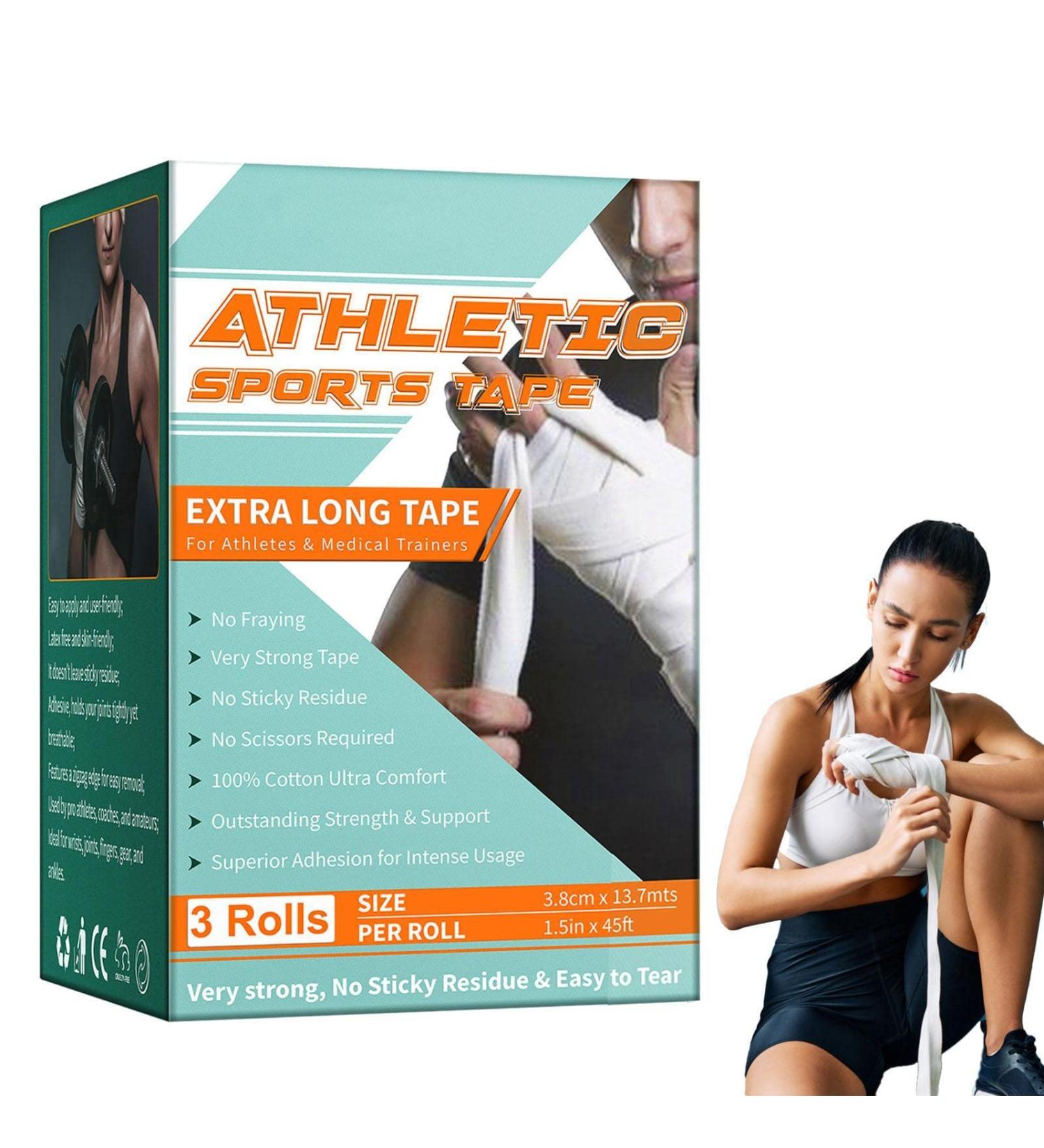 Adhesive Elastic Tape | Kinesiology Tapes 1.5inchx45ft Elastic Athletic Strong Support Sports Recovery for Hurt Relief Prevention Injury Care Deyao - Buy Online on GoSupps.com
