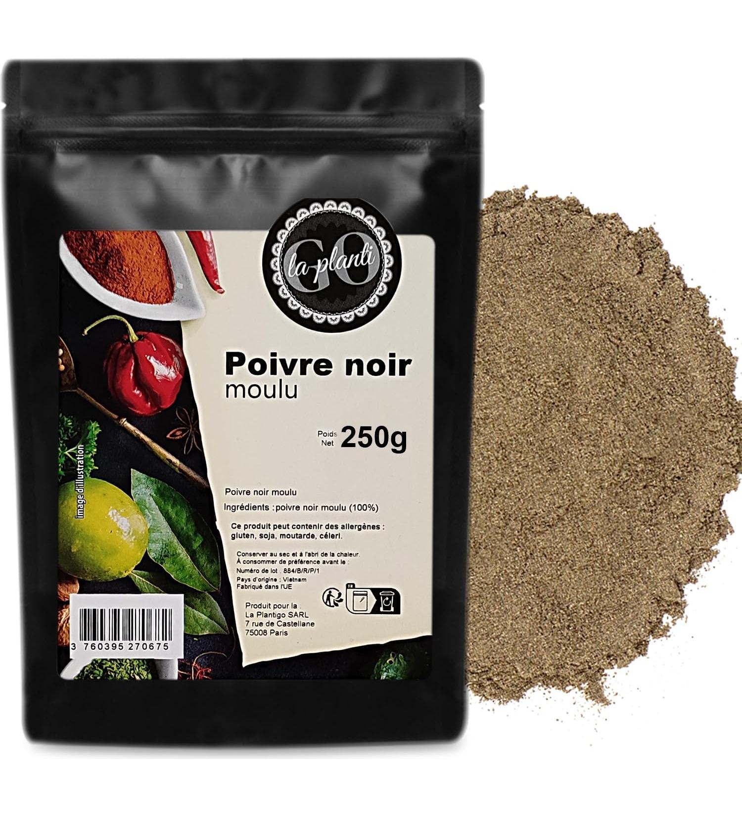 Ground black pepper 250 g - LA PLANTIGO - Buy Online on GoSupps.com