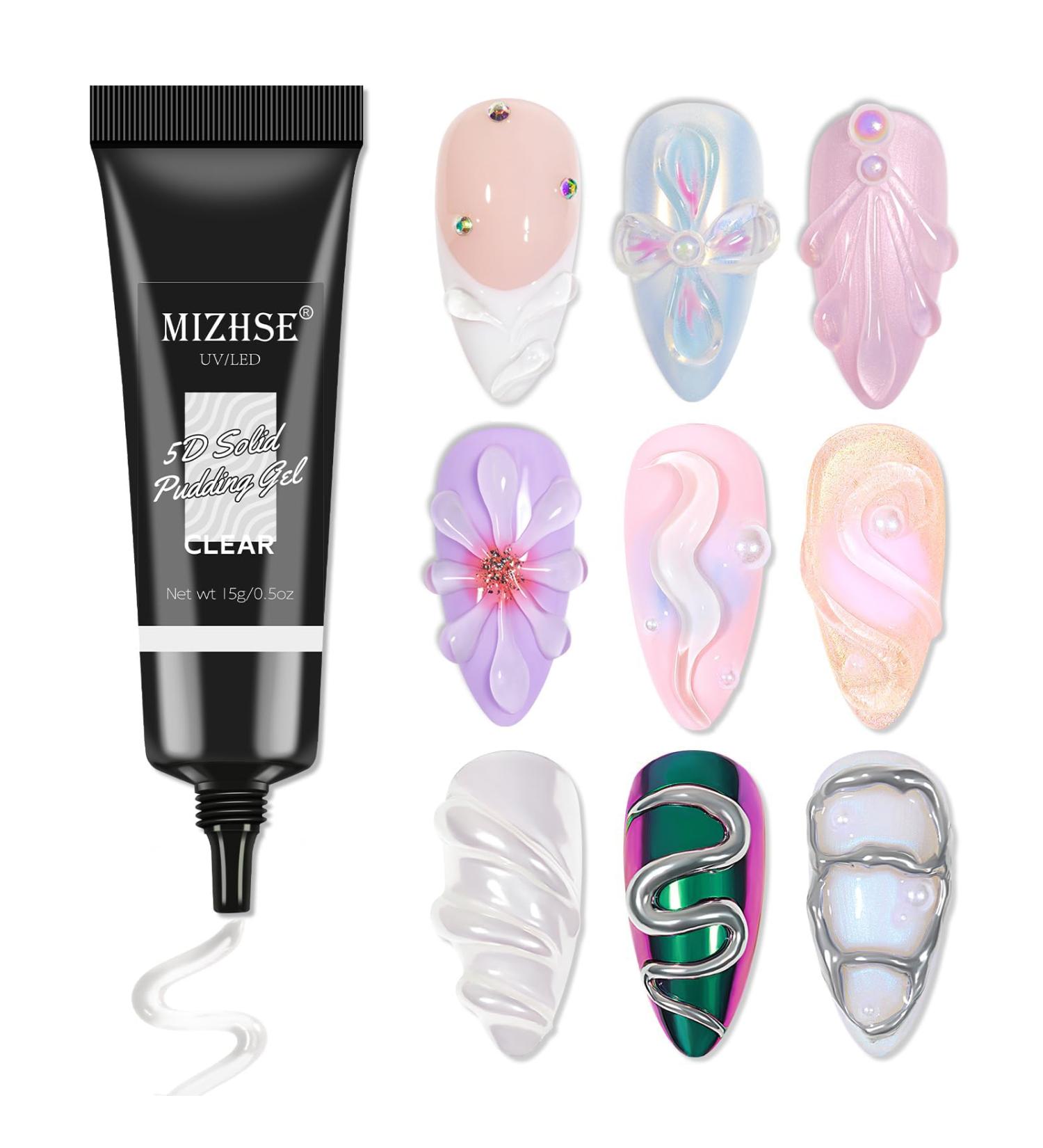 MIZHSE 3D Nail Gel - Clear Sculpting Gel for Nail Art | 15g Molding & 5D Embossed Gel for Stunning Manicures | International Shipping Available - Buy Online on GoSupps.com