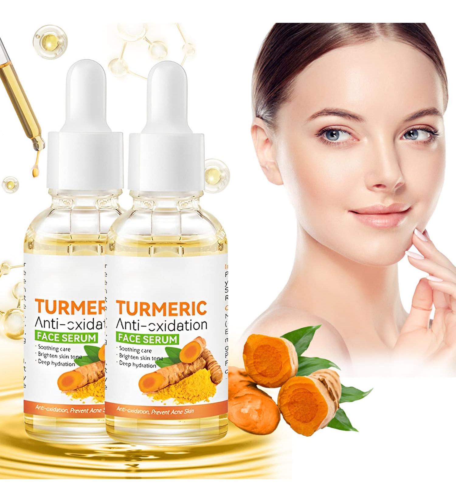 Turmeric Dark Spot Corrector Serum for Face - Natural Dark Spot Remover for Acne, Hyperpigmentation, and Smooth Skin - Moisturizing Tumeric Oil - 2 PCS - Buy Online on GoSupps.com