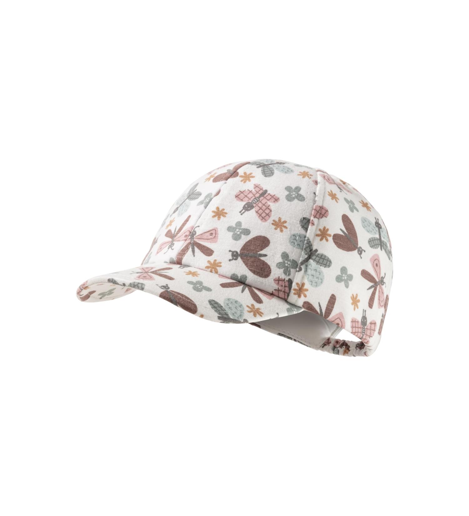 Sterntal Butterfly Baseball Cap for Babies - Flammary Yarn Shield Cap with Jersey & Rubber Band - Girl's Cap in Ecru - Cute Infant Accessories - Buy Online on GoSupps.com