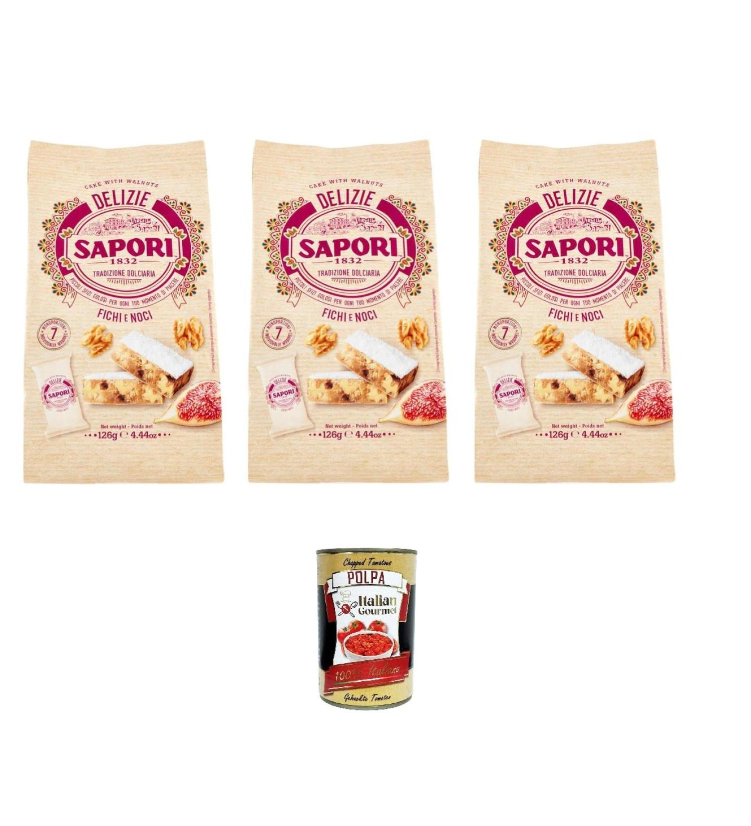  Italian Gourmet E.R. Ricciarelli Flavours Delights Figs and Hazelnuts with Figs and Nuts 126g + Italian Gourmet Pulp 400g - Buy Online on GoSupps.com