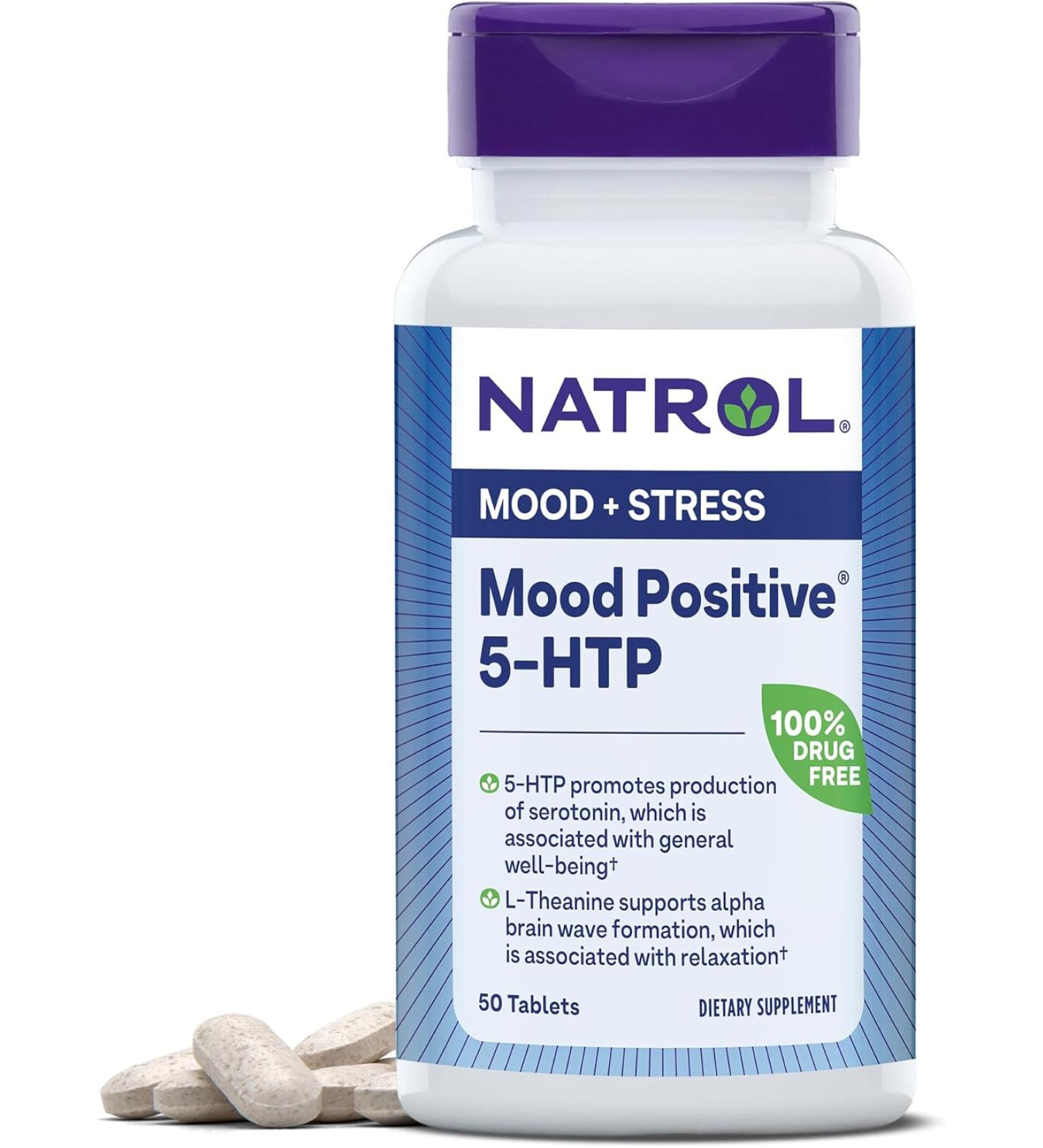 Natrol Mood Positive 5-HTP - 50 Tablets - Buy Online on GoSupps.com