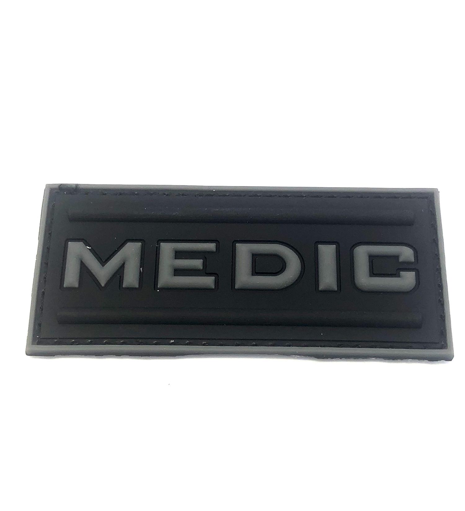 Patch Nation Medic PVC Airsoft Paintball Velcro Emblem Badge Patch Grey