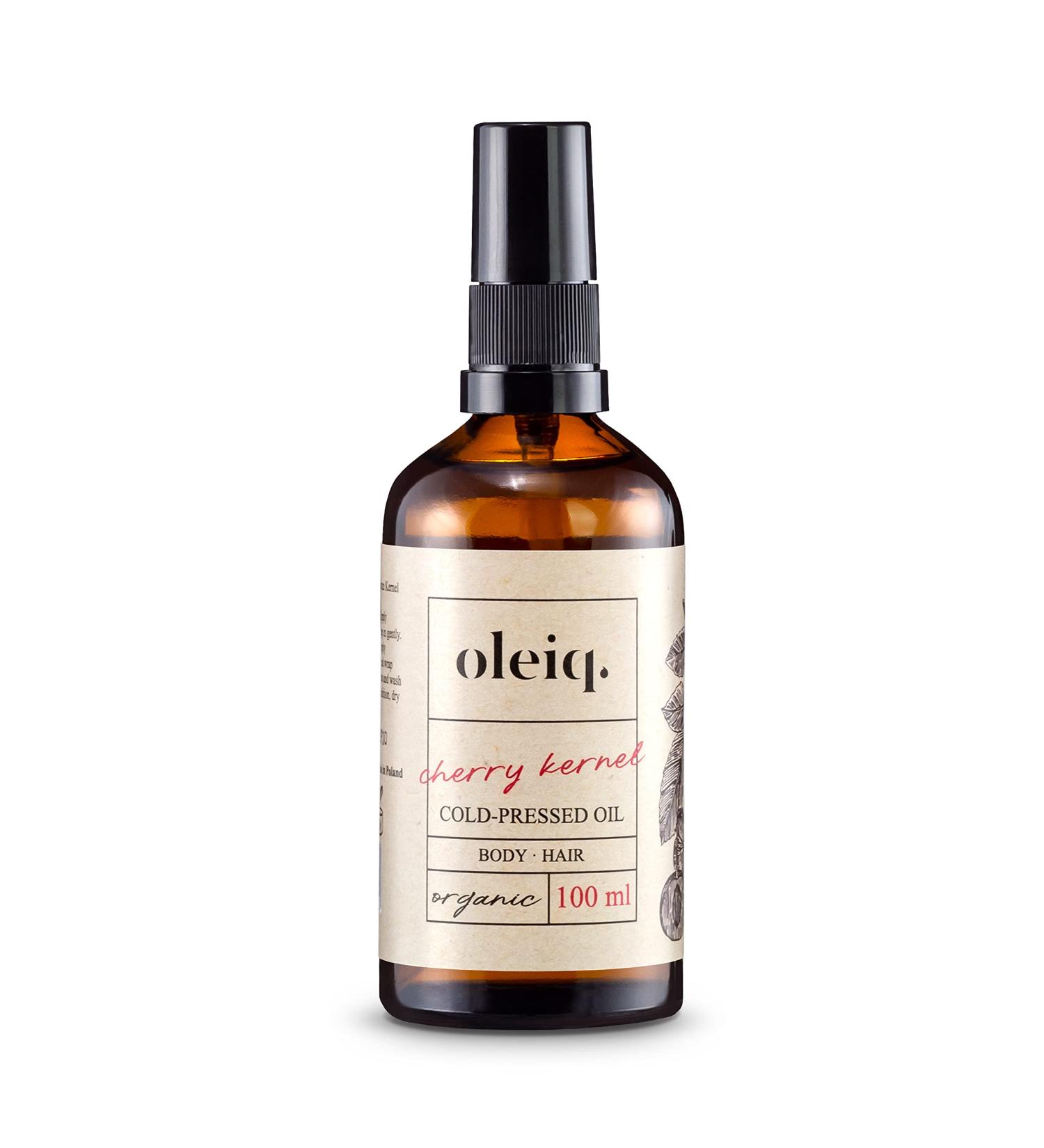 OLEIQ Cherry Kernel Oil | Vegan Natural Skin Care Oil for Face Body & Hair | 100ml - Buy Online on GoSupps.com