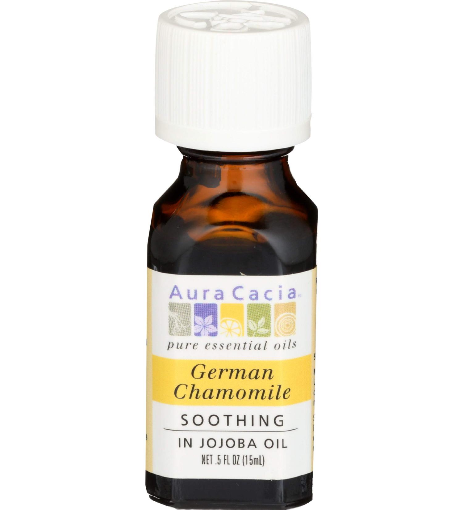 Aura Cacia German Chamomile Essential Oil 0.5 fl oz | Pure Aromatherapy - Buy Online on GoSupps.com