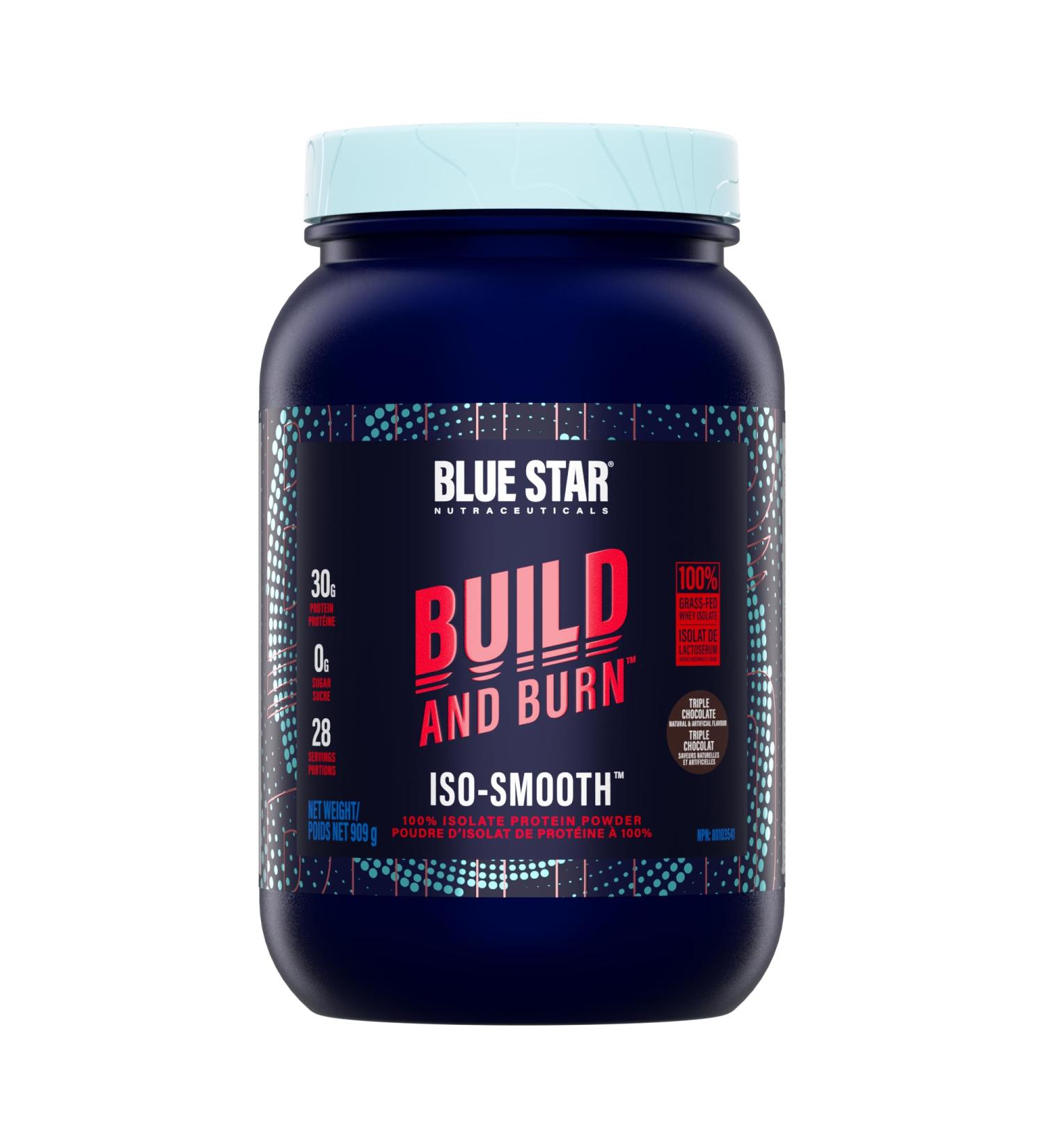 Blue Star Nutraceuticals Iso-Smooth 100% Isolate Whey Protein Powder 30g Protein Per Serving - Low Carb Keto Friendly - Easy Mixing and Absolutely Delicious Protein Shake (Triple Chocolate) - Buy Online on GoSupps.com