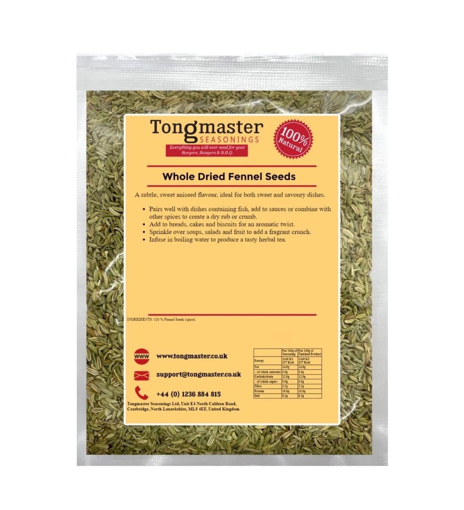 Whole Dried Fennel Seeds - 500g