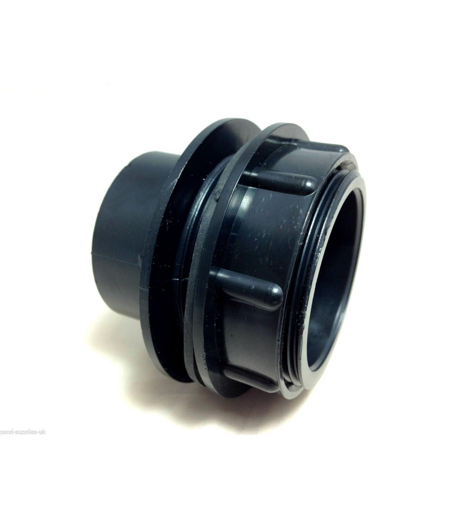 Aquacadabra 1.5" Threaded Solvent Weld Pond Tank Connector - With Rubber Washer Seal