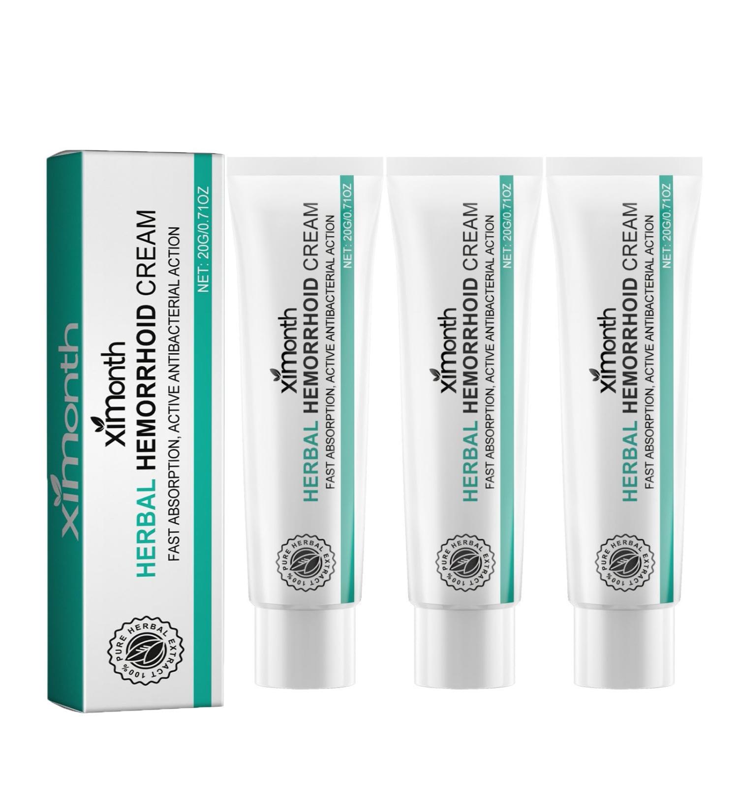 Hemorrhoid Cream Herbal Hemorrhoids Cream Relieves Anus Swelling And Pain for Men and Women 20 ml (3 Pieces) 3pc - Buy Online on GoSupps.com