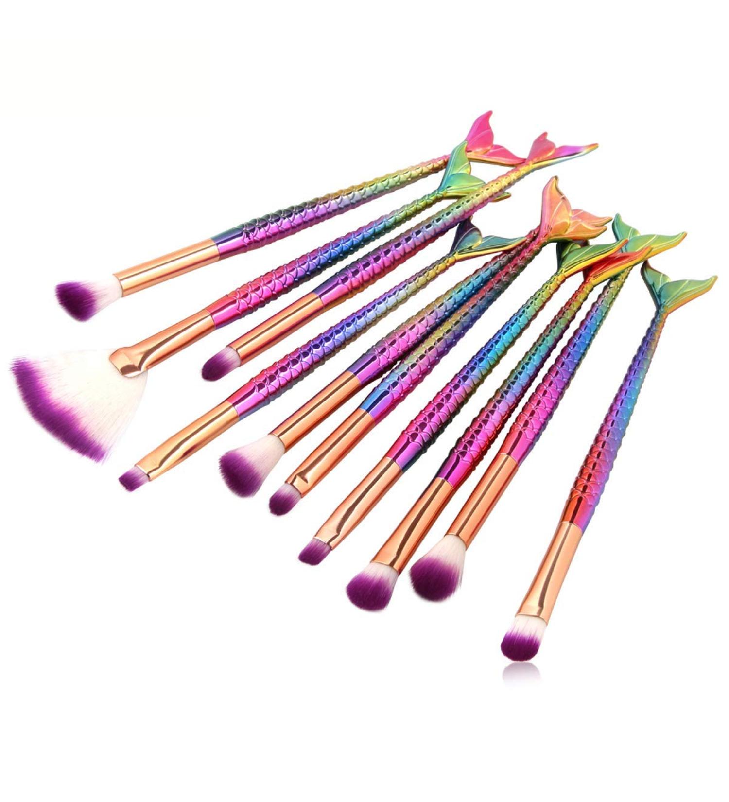 Mermaid Eye Makeup Brush Set | Professional Eyeshadow Brushes | Soft Synthetic Hair for Perfect Makeup - Buy Online on GoSupps.com