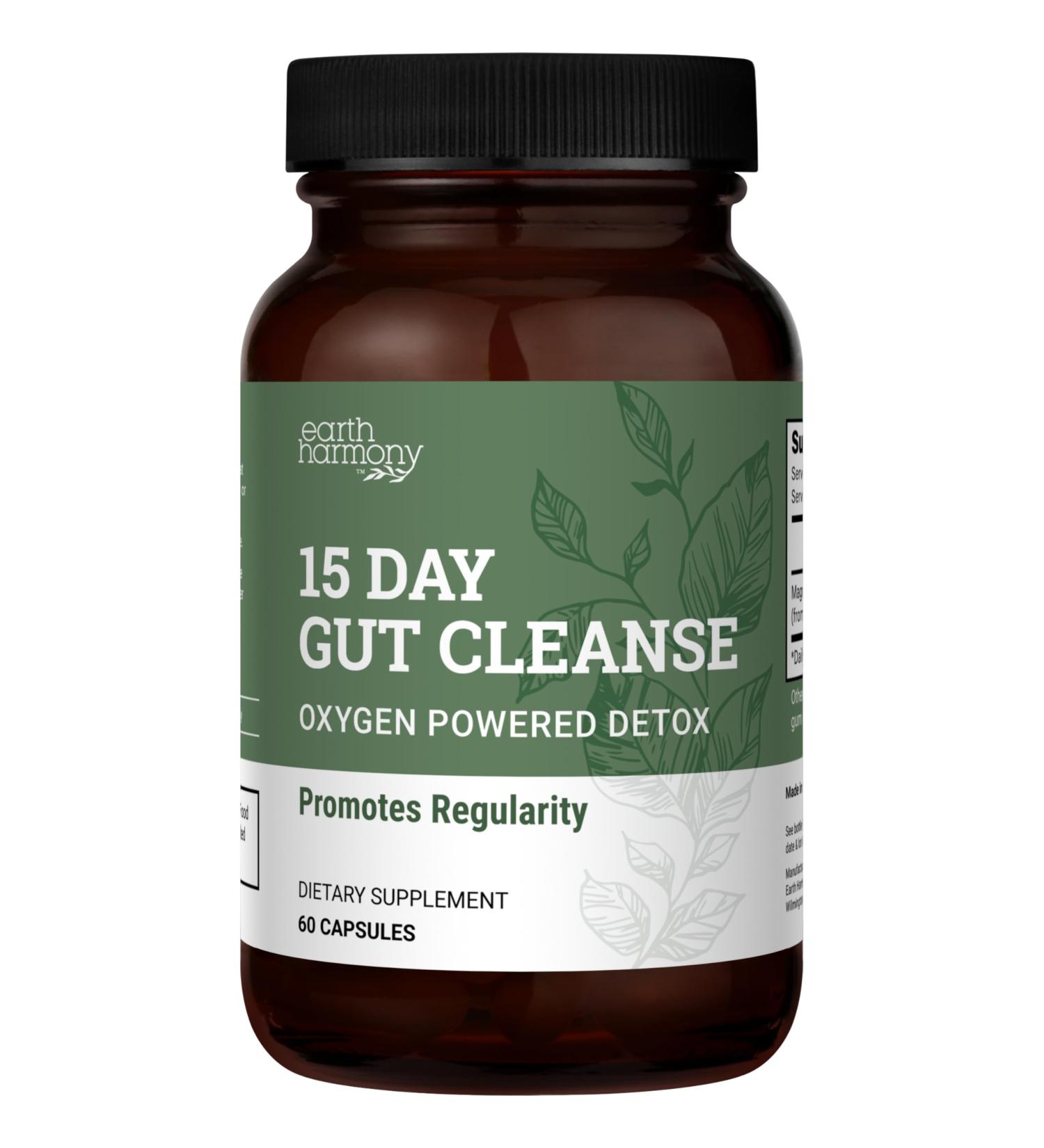 15 Day Gut Cleanse Detox For Women and Men - Vegan Non-GMO Ingredients For Waist Loss and Constipation Relief With A 15 Day Cleanse Gut Support Without Cramping As Seen On TikTok (60 Capsules) - Buy Online on GoSupps.com