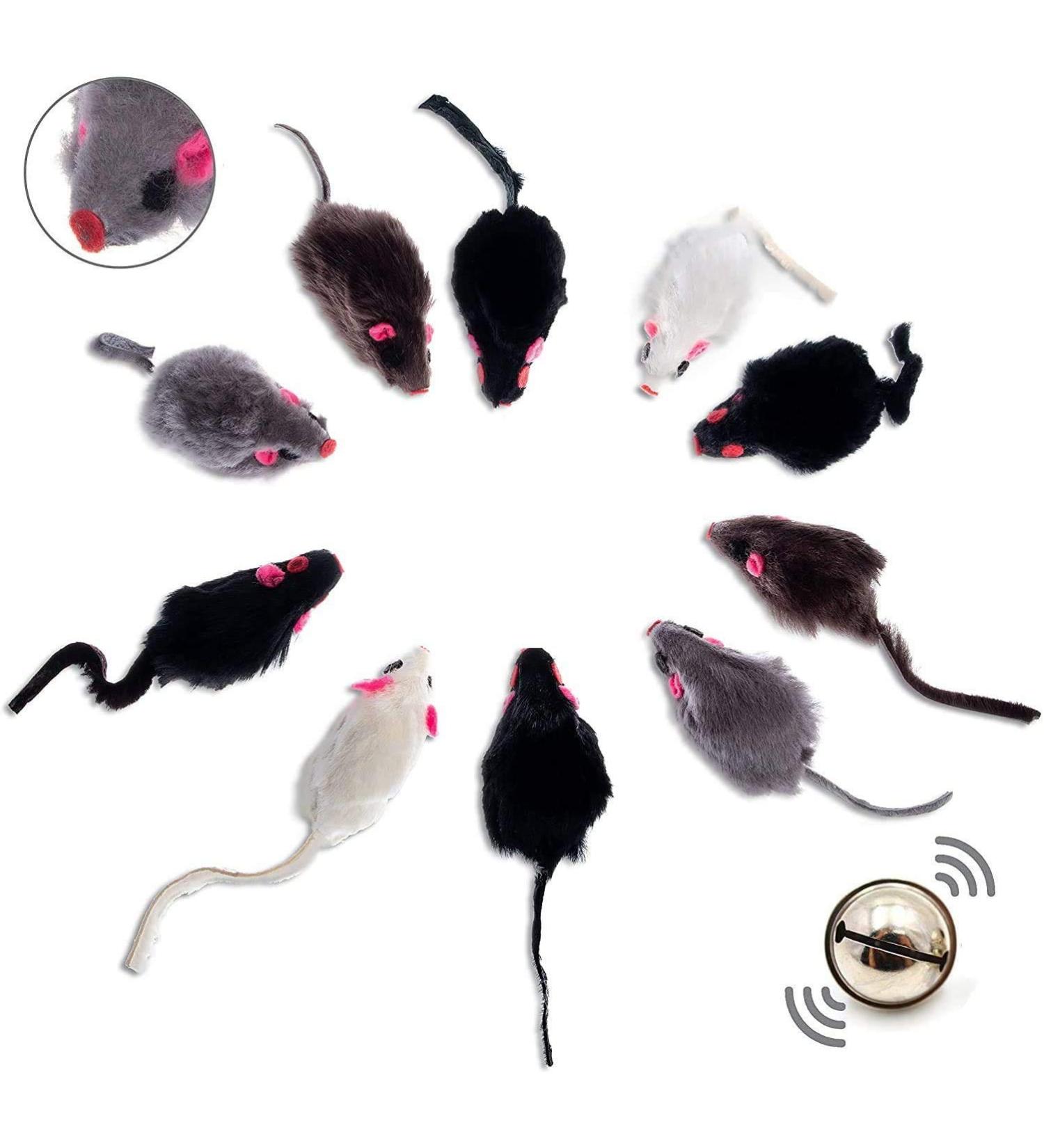 Elanox 10 Set Spielm us Cat Toys - Plastic-Free Bell Included Assorted Mix for All Cat Breeds - Buy Online on GoSupps.com