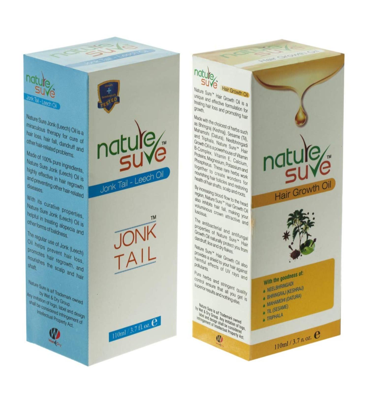 Shop Combo: Jonk Tail (Leech Oil) 110ml & Hair Growth Oil 110ml - Boost Hair Growth Effectively - Buy Online on GoSupps.com