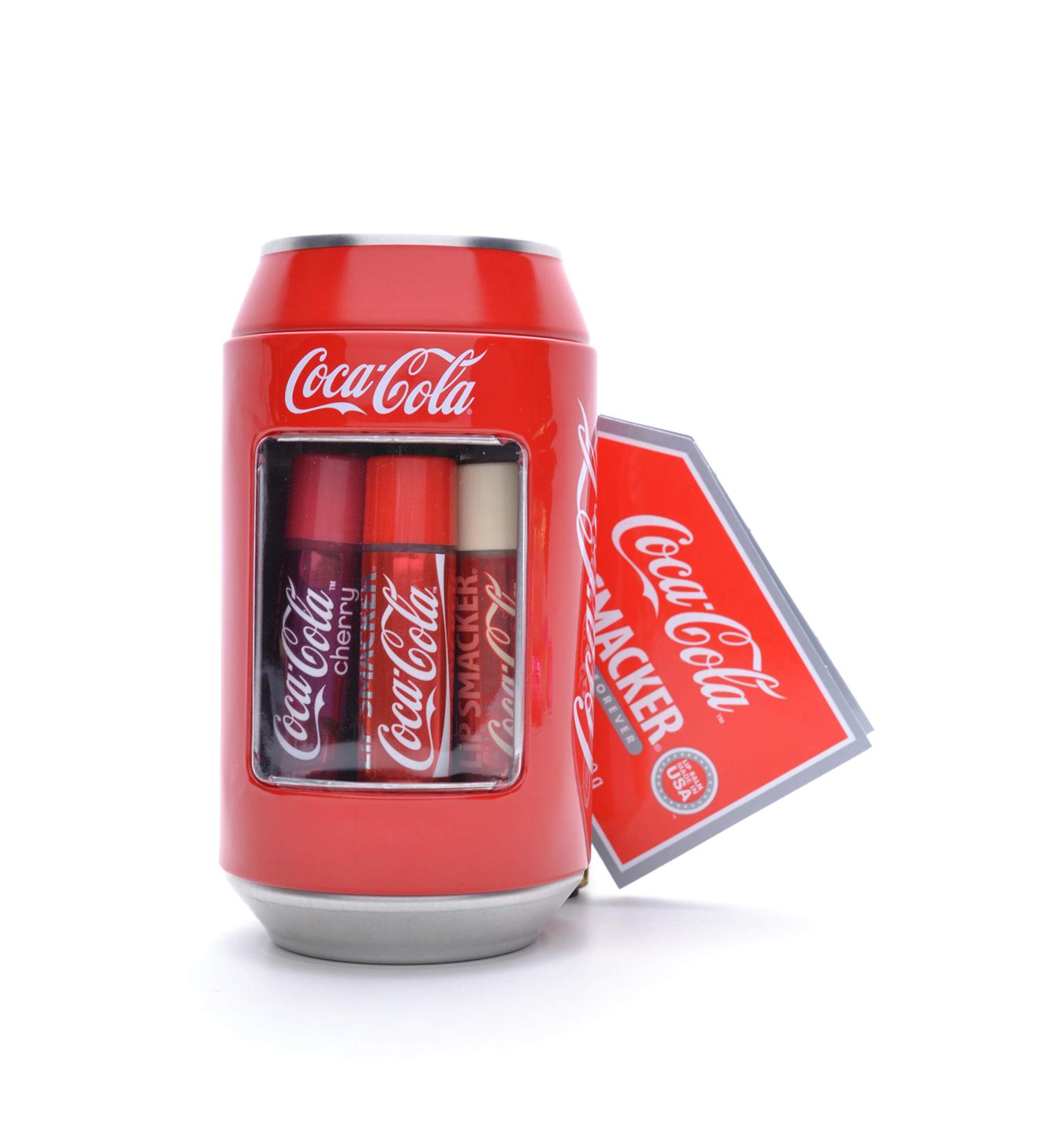Coffret M tal Cannette avec 6 Baumes L vres Coca-Cola Parfums Assortis - Buy Online on GoSupps.com