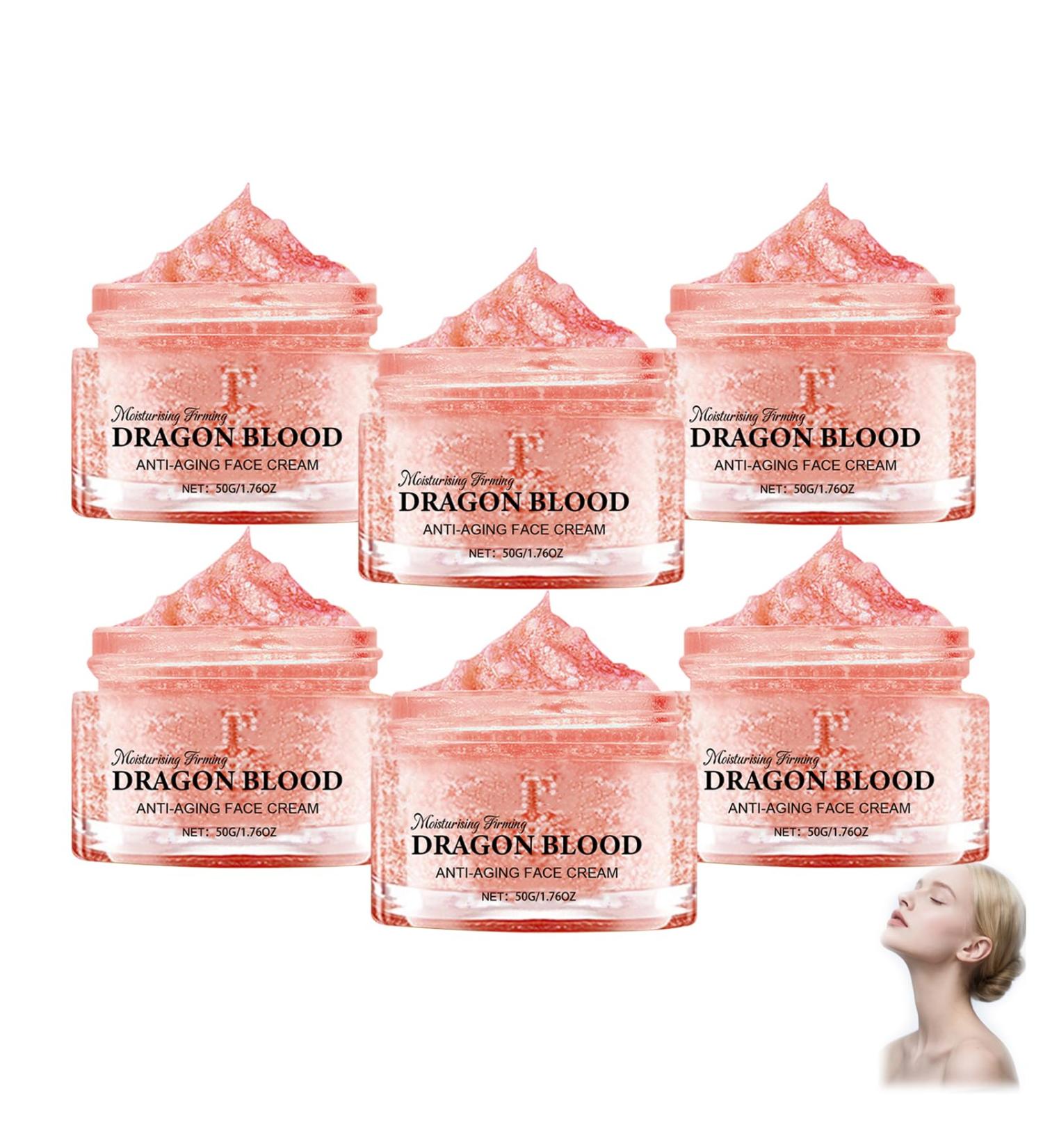  SKZKK Dragon Blood Set of 6 firming and moisturizing anti-aging face creams with hyaluronic acid to eliminate fine lines even skin tone natural ingredients for everyone - Buy Online on GoSupps.com