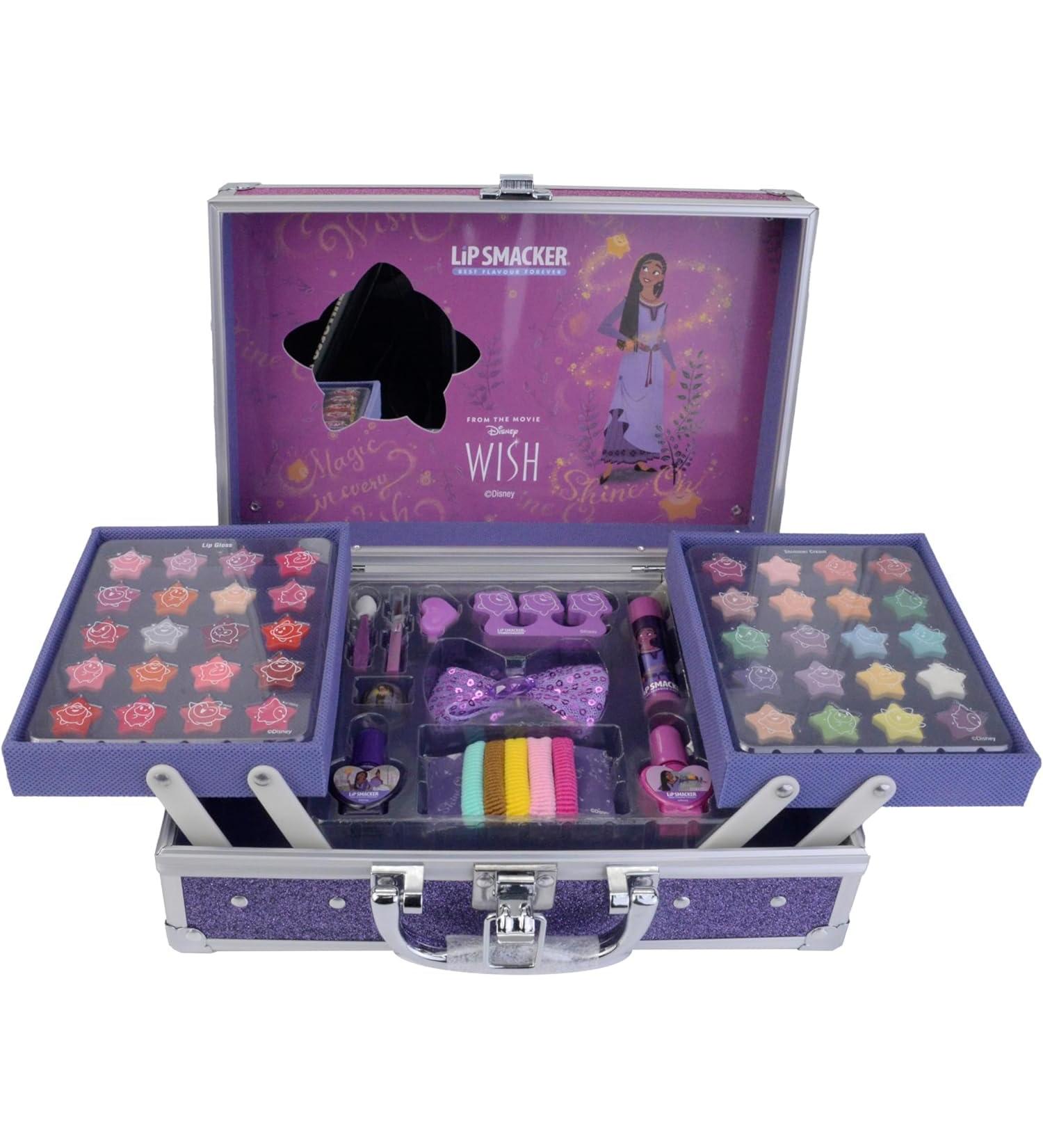 Lip Smacker Wish Makeup Traincase 50-pieces Kids Make-up Set for Girls with Colorful Lip and Face Palettes Nail Polishes Hair Accessories and Mirror Disney Princess Gifts for Endless Creativity - Buy Online on GoSupps.com