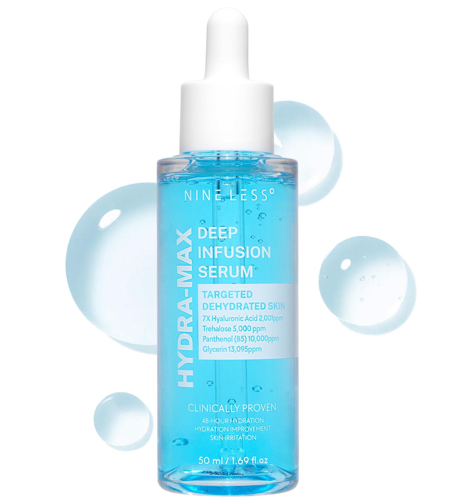 NINELESS HYDRA-MAX Deep Infusion Serum 48hr Korean Hydrating Face Serum with Hyaluronic Acid Panthenol - 5 Ceramides -Deep Moisture Fast Absorbing All Skin Types 1.69 fl.oz. - Buy Online on GoSupps.com