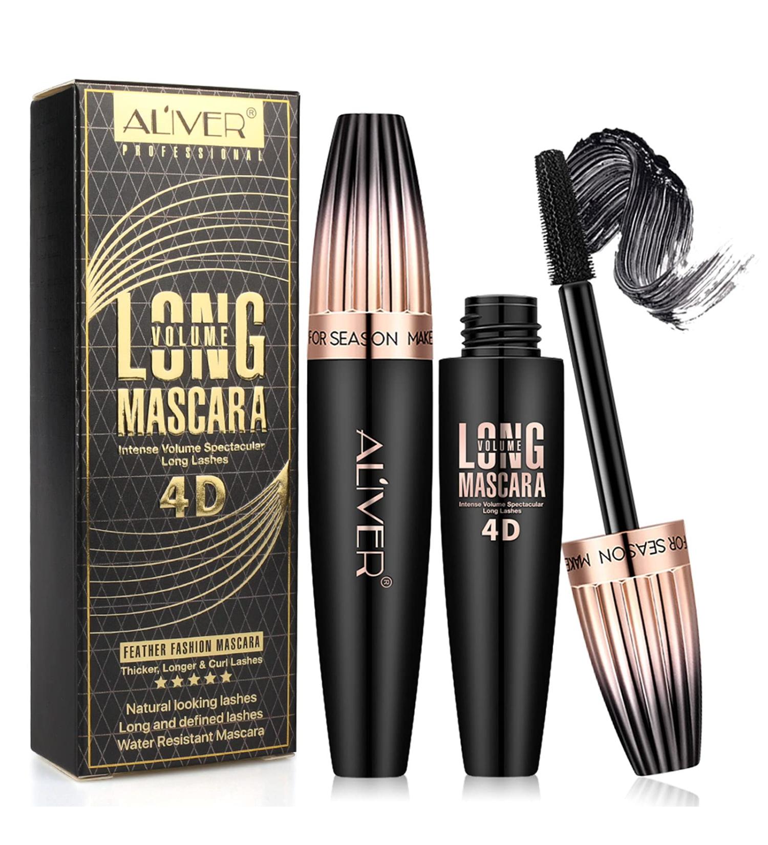 Buy Waterproof 4D Silk Fiber Mascara - Volume & Length for Dense Eyelashes | International Shipping - Buy Online on GoSupps.com