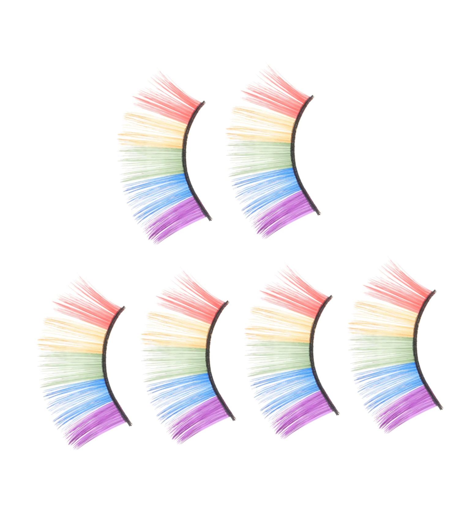 FRCOLOR 3 Pairs Shining Fake Eyelashes Halloween Eyelashes Extension Fake Lashes False Eyelashes Halloween Eyelashes Long Pink Eyelashes Colorful Halloween Eyelashes False Lashes Manual - Buy Online on GoSupps.com