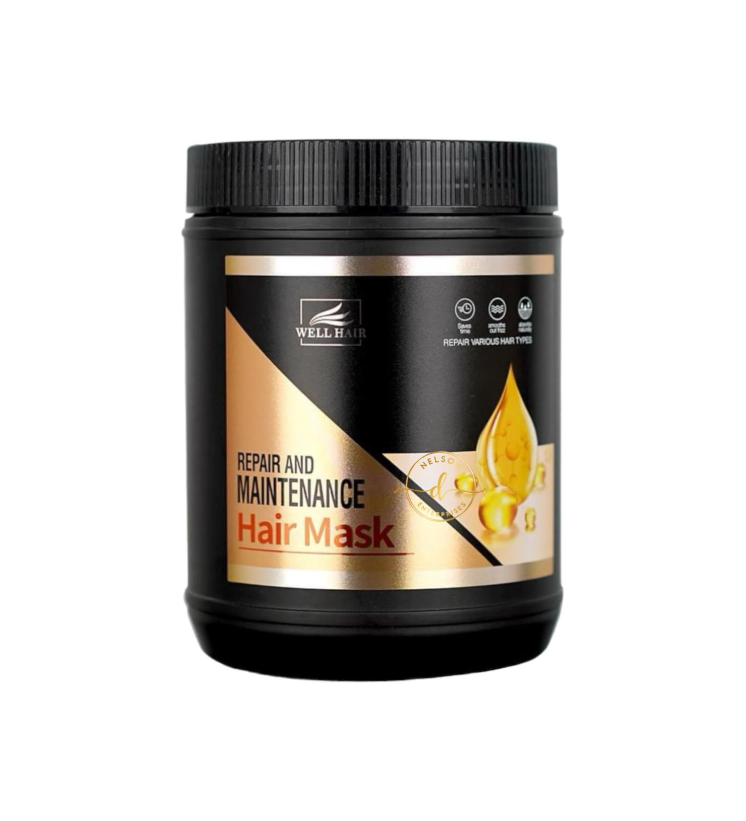 Well Hair Repair & Maintenance Mask 1000ml | Nourishing Hair Treatment for Healthy Shine - International Shipping - Buy Online on GoSupps.com