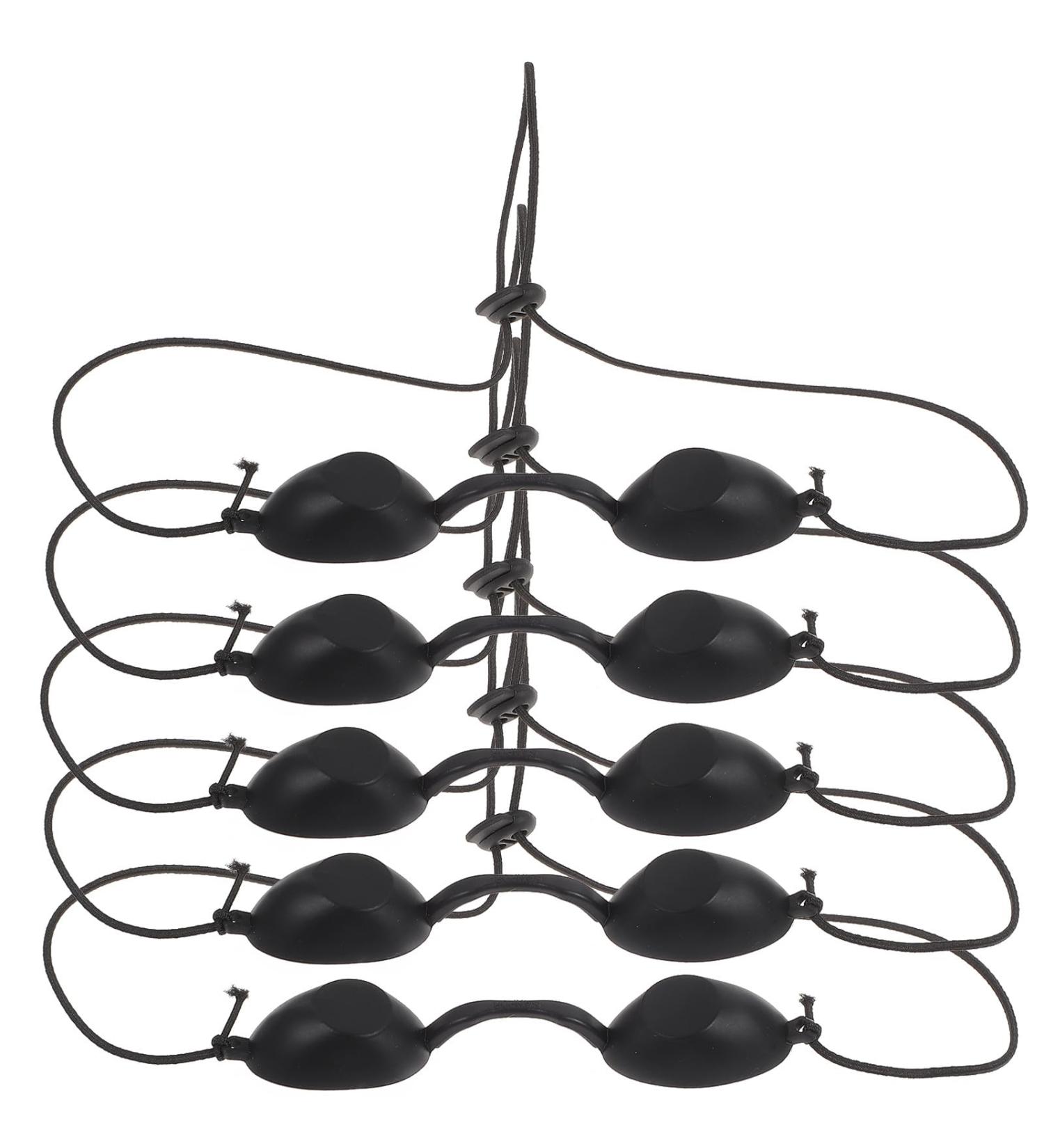 STAHAD Cache- il de Protection Laser 5 Pcs Noir Bandeau Ajustable Protection Oculaire UV et Lumi re Infrarouge pour Soins Visage Masque Opaque pour D tente et Luminoth rapie - Buy Online on GoSupps.com