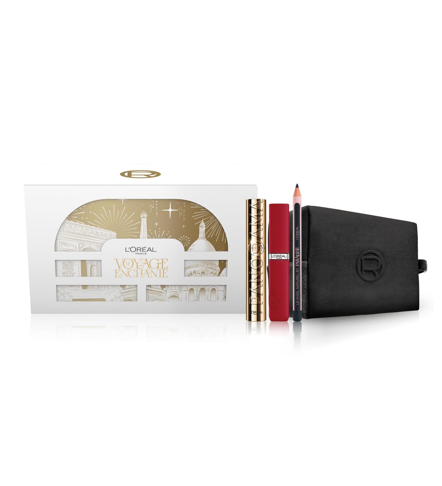  L'Oreal Paris L'Or al Paris Gift Set: Panorama Black Mascara Infallible Matte Resistance Lipstick 420 True Romance Paradise Le Khol Black Eyeliner Beauty Velvet Black - Buy Online on GoSupps.com