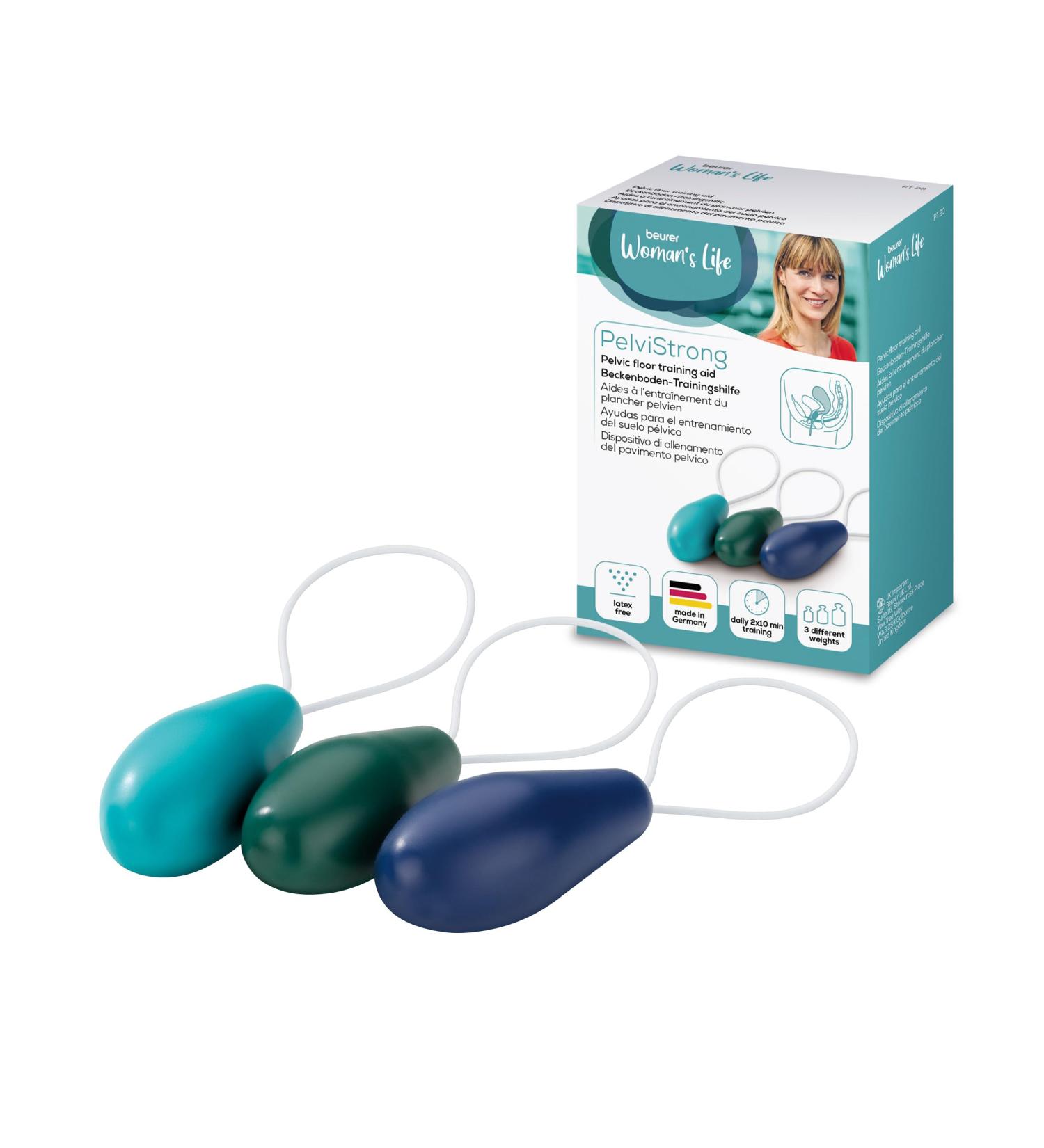 Beurer PT 20 Pelvic Floor Trainer for Women - Strengthen & Maintain Pelvic Muscles - Includes 3 Cones & Online Training Guide - Buy Online on GoSupps.com